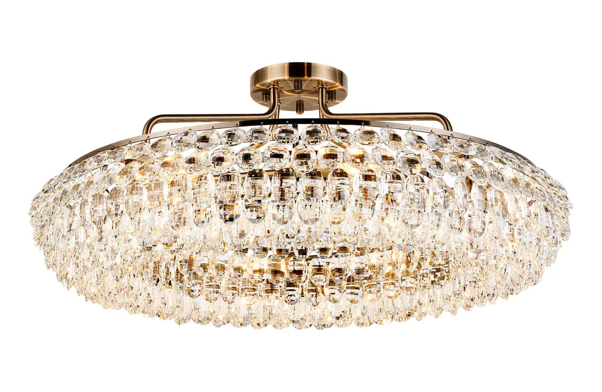 Consten Semi Flush Ring Ceiling Light Fixture with E14 Socket - Perfect for Bedroom, Hallway & Small Space Lighting