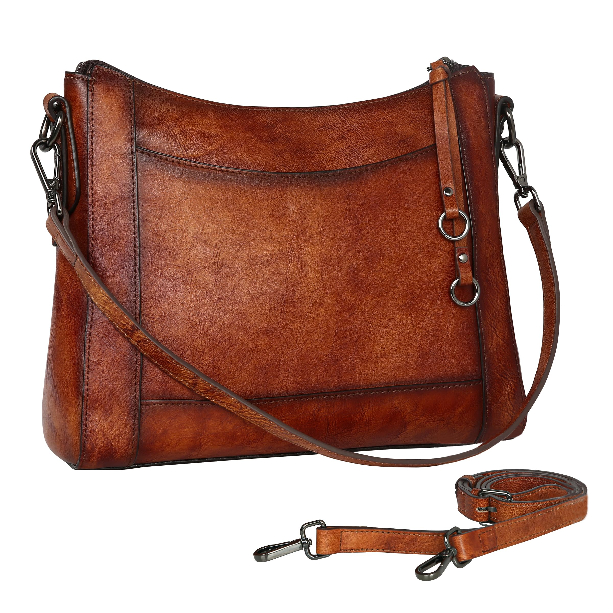 Genuine Leather Crossbody Bags for Women - Vintage Shoulder Purse Hobo Handbag Satchel - Perfect for Work, Travel & Everyday Use