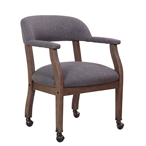 Premium Slate Gray Commercial Grade Desk Chair - Scranton & Co Refined Rustic Office Chair for Home & Business Workspaces - Ergonomic Support for Long Work Hours