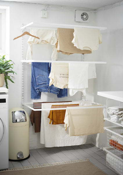 Elfa Laundry Bundle - 60cm & 90cm Options | Space-Saving Laundry Storage Solution for Small Homes & Apartments