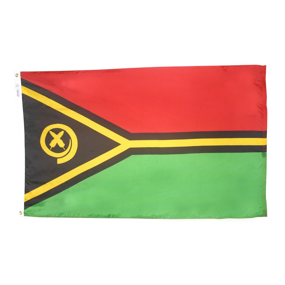 Vanuatu Flag 5x8 ft Nylon - Durable USA-Made Outdoor & Indoor Flag by Flags Unlimited - Perfect for Parades, Events & Home Decoration