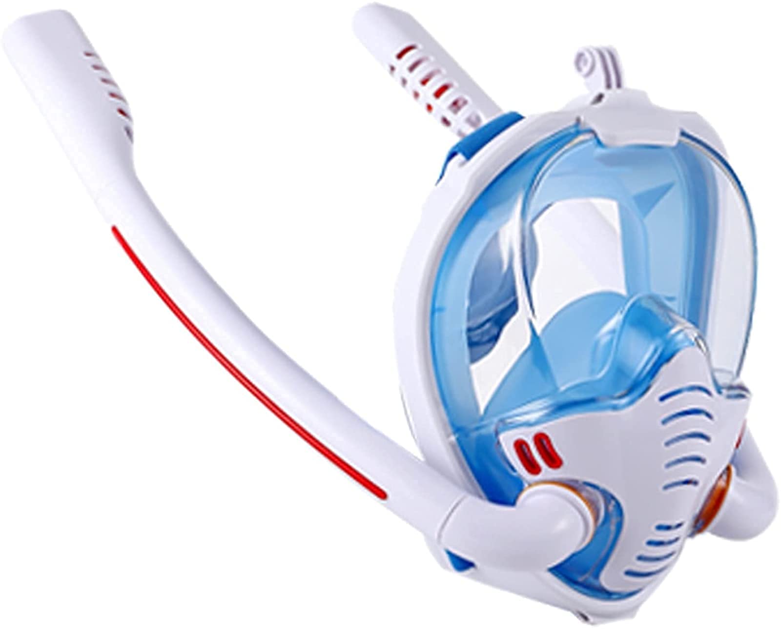 Premium Snorkeling Mask for Adults - Full Face Dry Snorkel with Dual Breathing Tubes, Anti-Fog Scuba Diving Goggles - Comfortable Silicone Design for Men & Women (Pink, S/M) - Perfect for Beach Vacations, Pool Swimming & Underwater Adventures
