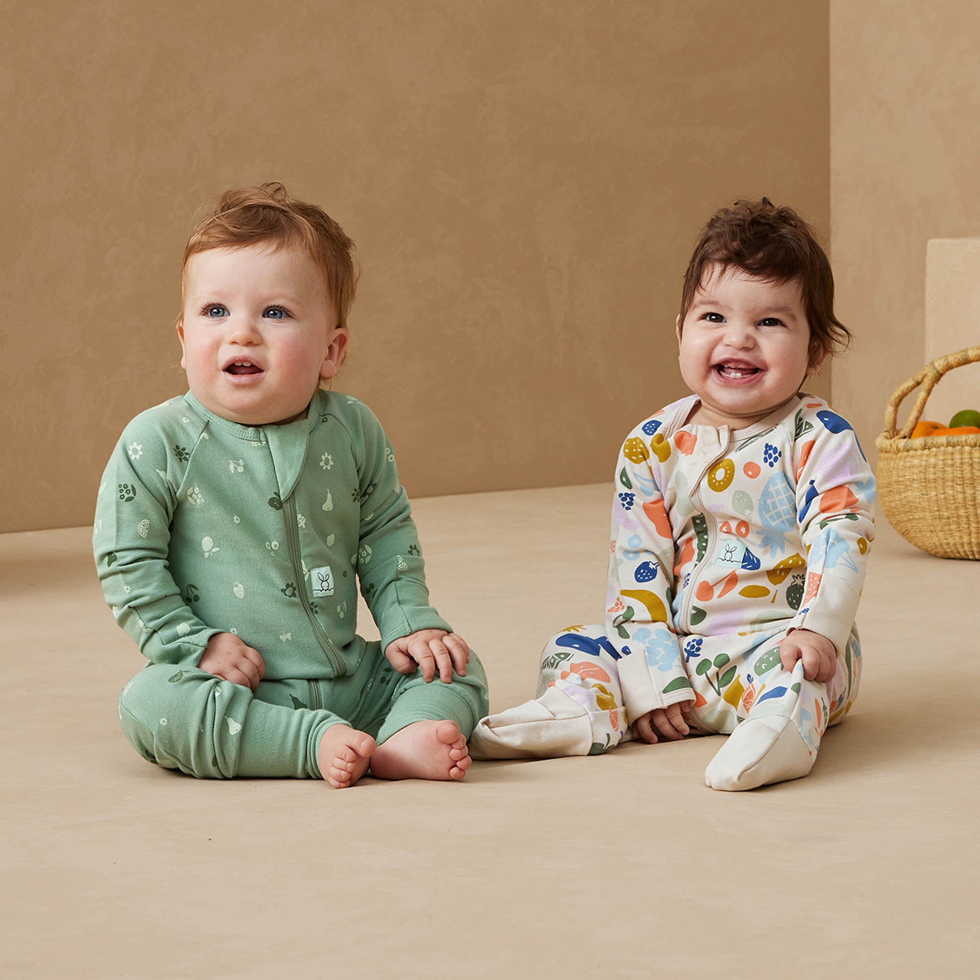 ErgoPouch 1.0 TOG Long Sleeve Sleep Zip Bodysuit - Sweet Orchard Print - Baby Sleepwear for Comfortable Nights & Daycare