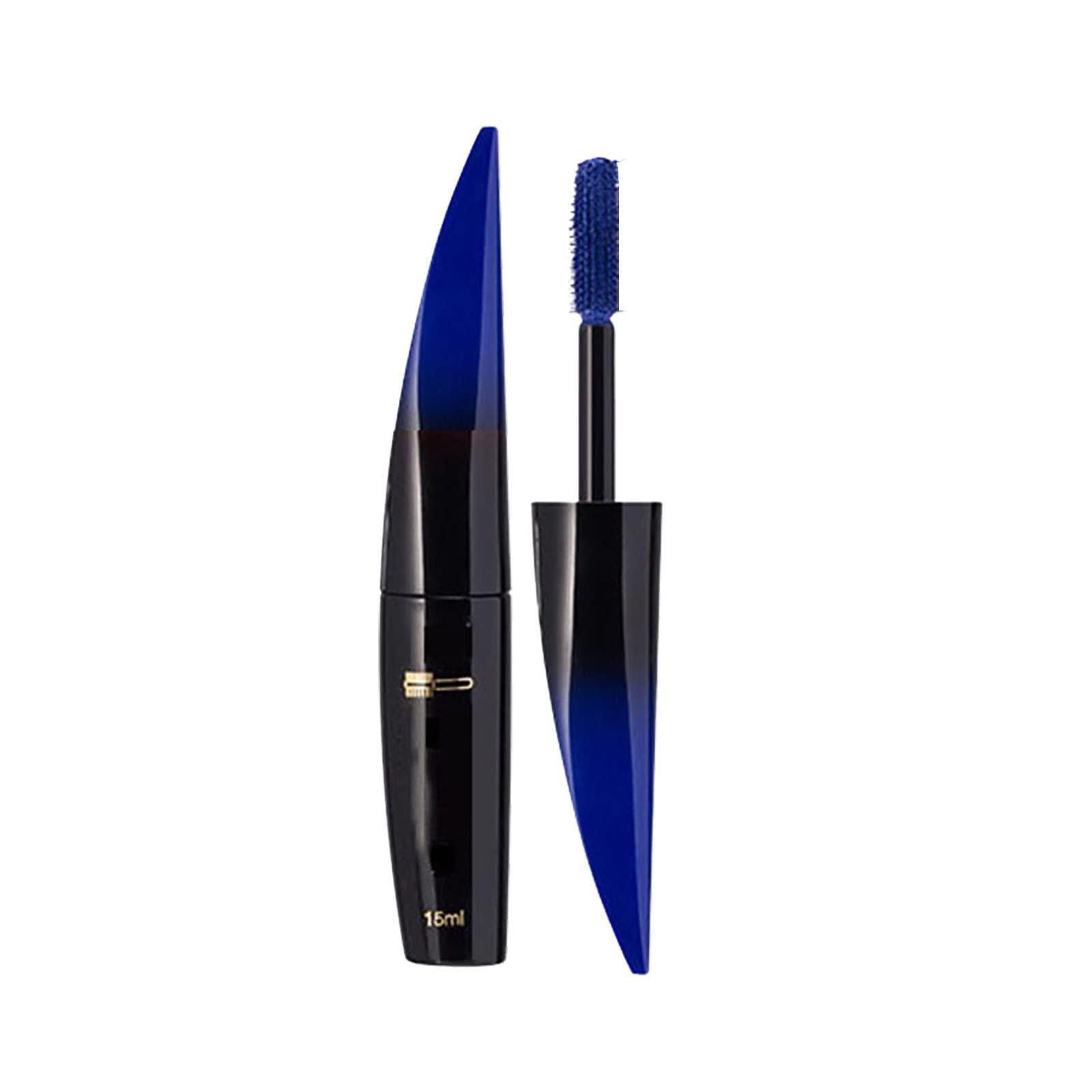 4D Silk Fiber Lash Mascara - Waterproof & Smudge Proof - Lengthening & Volumizing Mascara for Natural Long Lashes (Blue) - Perfect for Daily Wear, Night Out & Special Occasions
