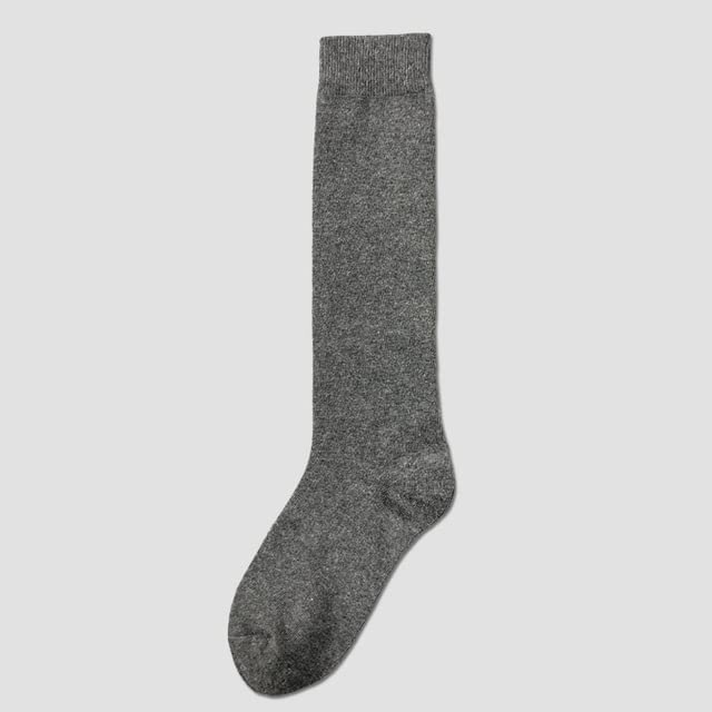3 Pairs Women's Cotton Winter Socks - Warm Long Solid Color Casual Socks for Autumn & Winter - Perfect for Daily Wear, Office, and Cold Weather Outfits