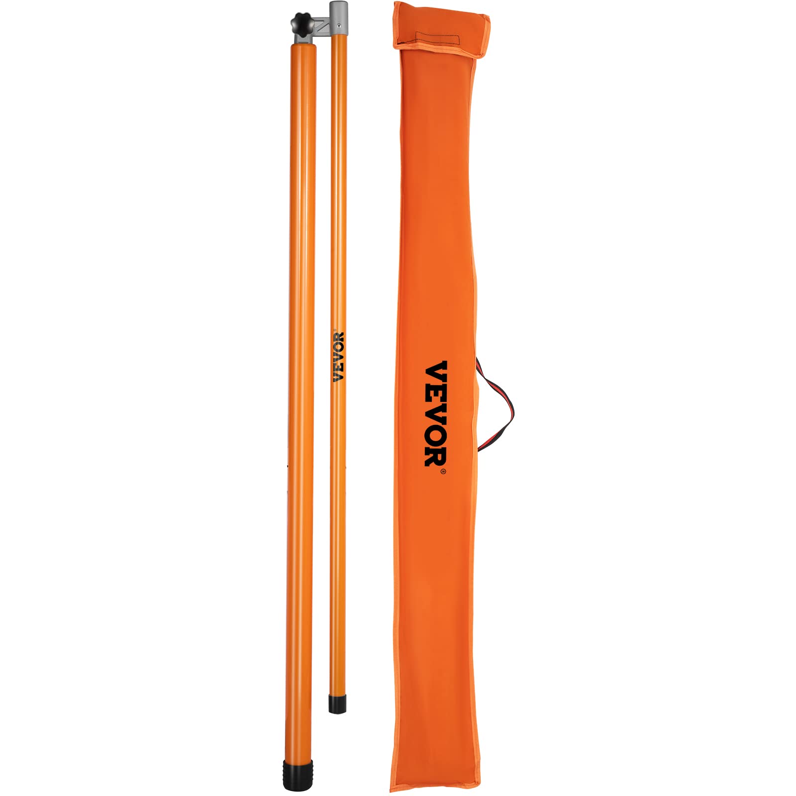 VEVOR 20' Fiberglass Truck Height Measuring Stick - Adjustable, Non-Conductive Pole with Carrying Bag | Heavy-Duty Load Height Measurement for Trucks & Car Haulers | Perfect for Warehouses, Shipping Yards & Transport Safety