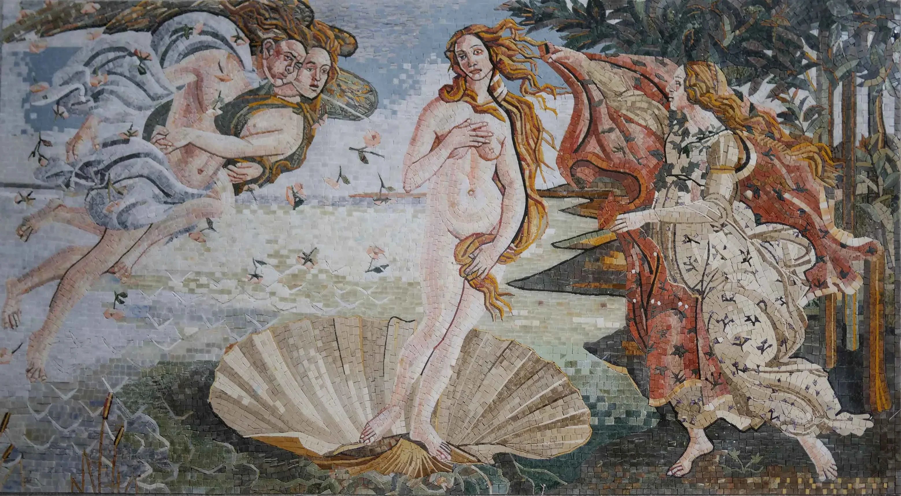 Birth of Venus by Sandro Botticelli - Premium Mosaic Art Reproduction for Home Decor & Wall Art | Perfect for Living Room, Bedroom & Office