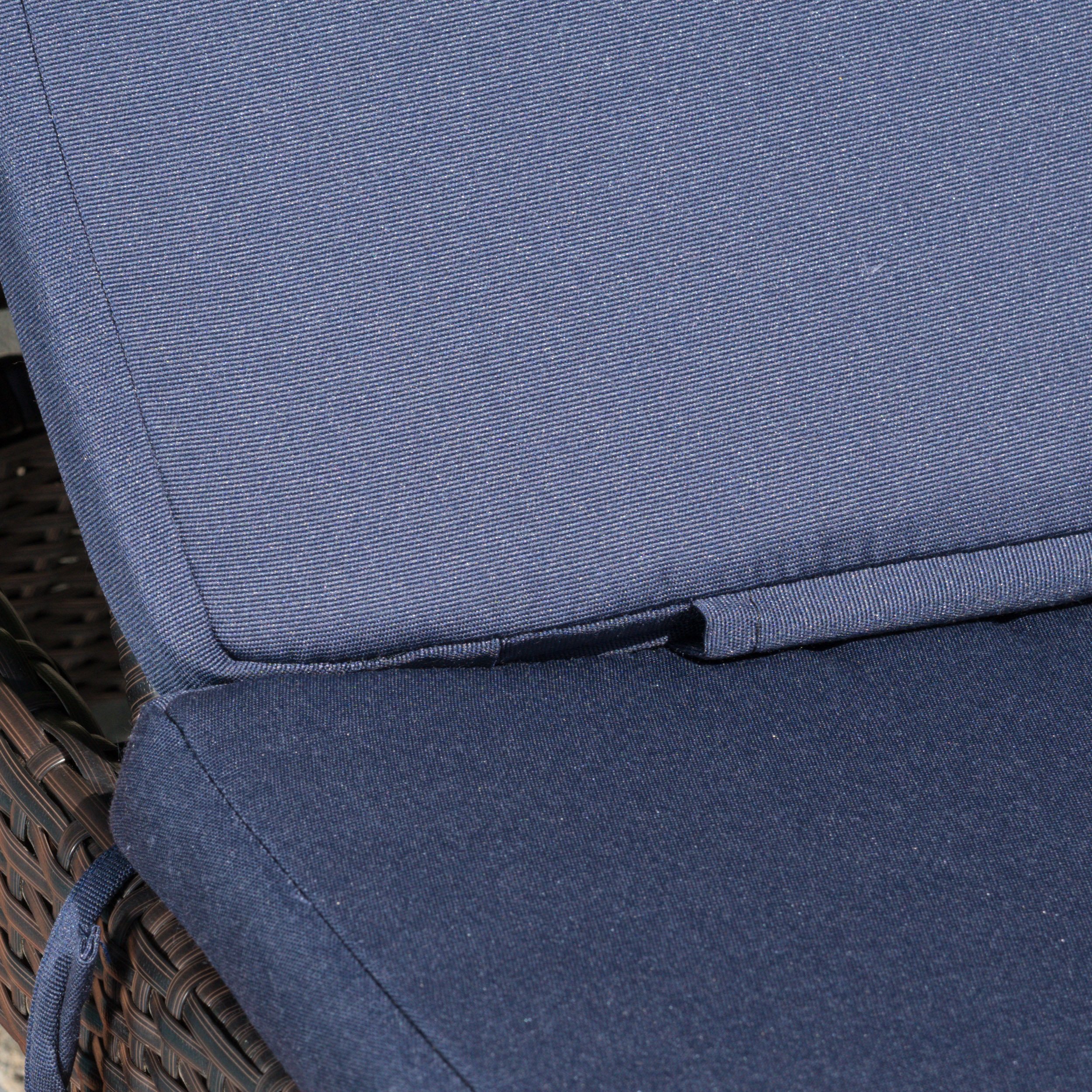 Christopher Knight Home 632 Salem Outdoor Lounge Cushions - 2-Piece Set, Navy Blue Water-Resistant Patio Furniture Cushions for Deck, Poolside & Garden Relaxation