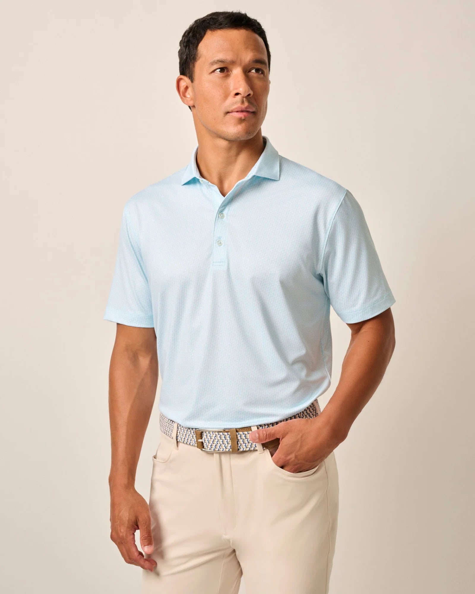 Johnnie O Island Times Performance Polo Shirt for Men - Breathable Quick-Dry Golf & Casual Wear - Perfect for Summer, Beach, and Outdoor Activities