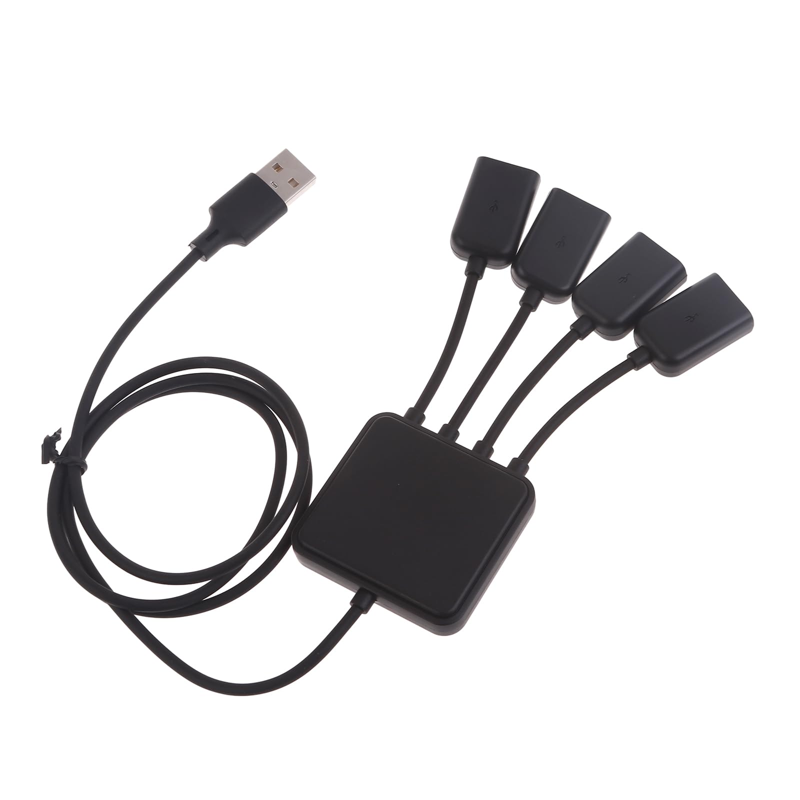 YIGZYCN 4-Port USB 2.0 Hub Splitter Adapter with 90cm Cable - Expand USB Ports for Laptop, Desktop, Flash Drives, Keyboard & Mouse - Perfect for Home Office, Gaming & Workspace Setup