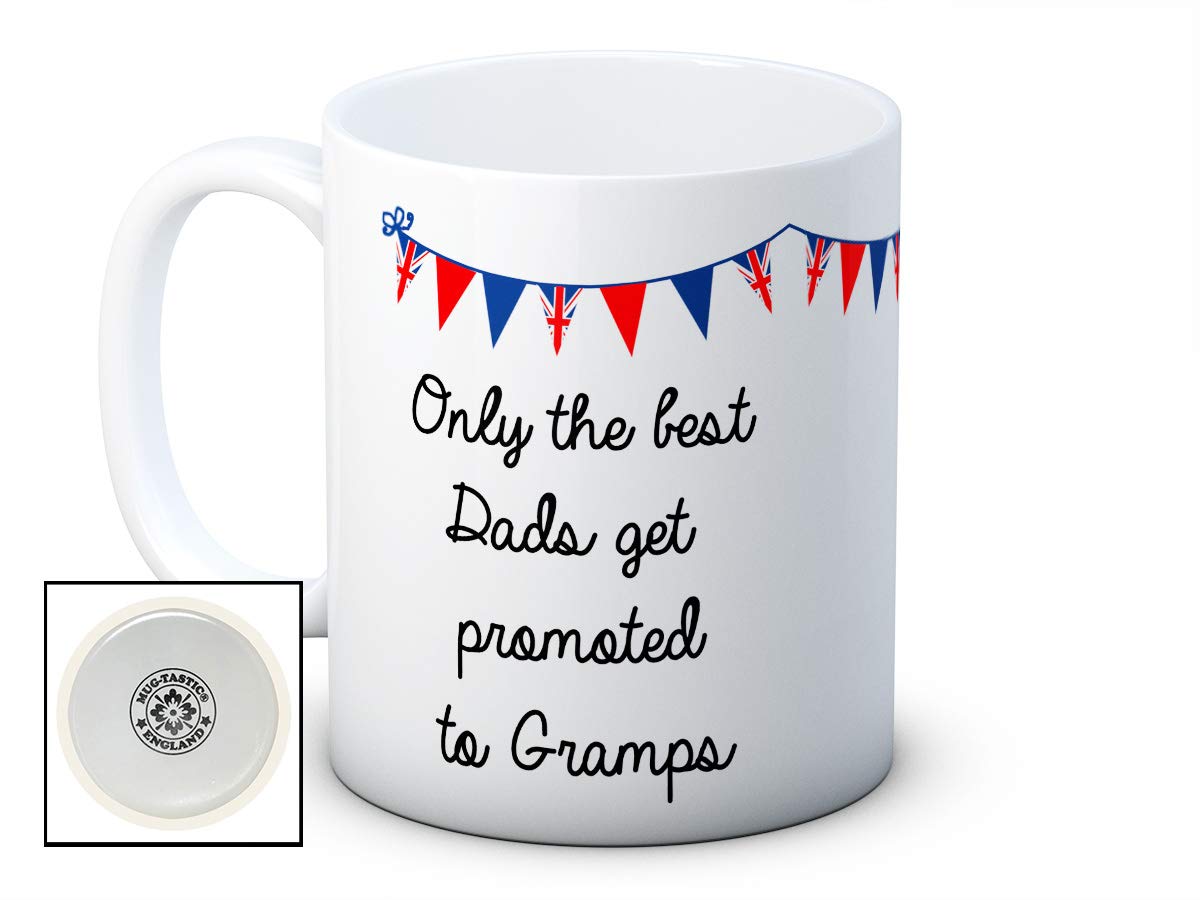 Best Dad to Gramps Ceramic Coffee Mug - Perfect Gift for Father's Day, Retirement & Grandparenting - Ideal for Coffee, Tea & Hot Drinks