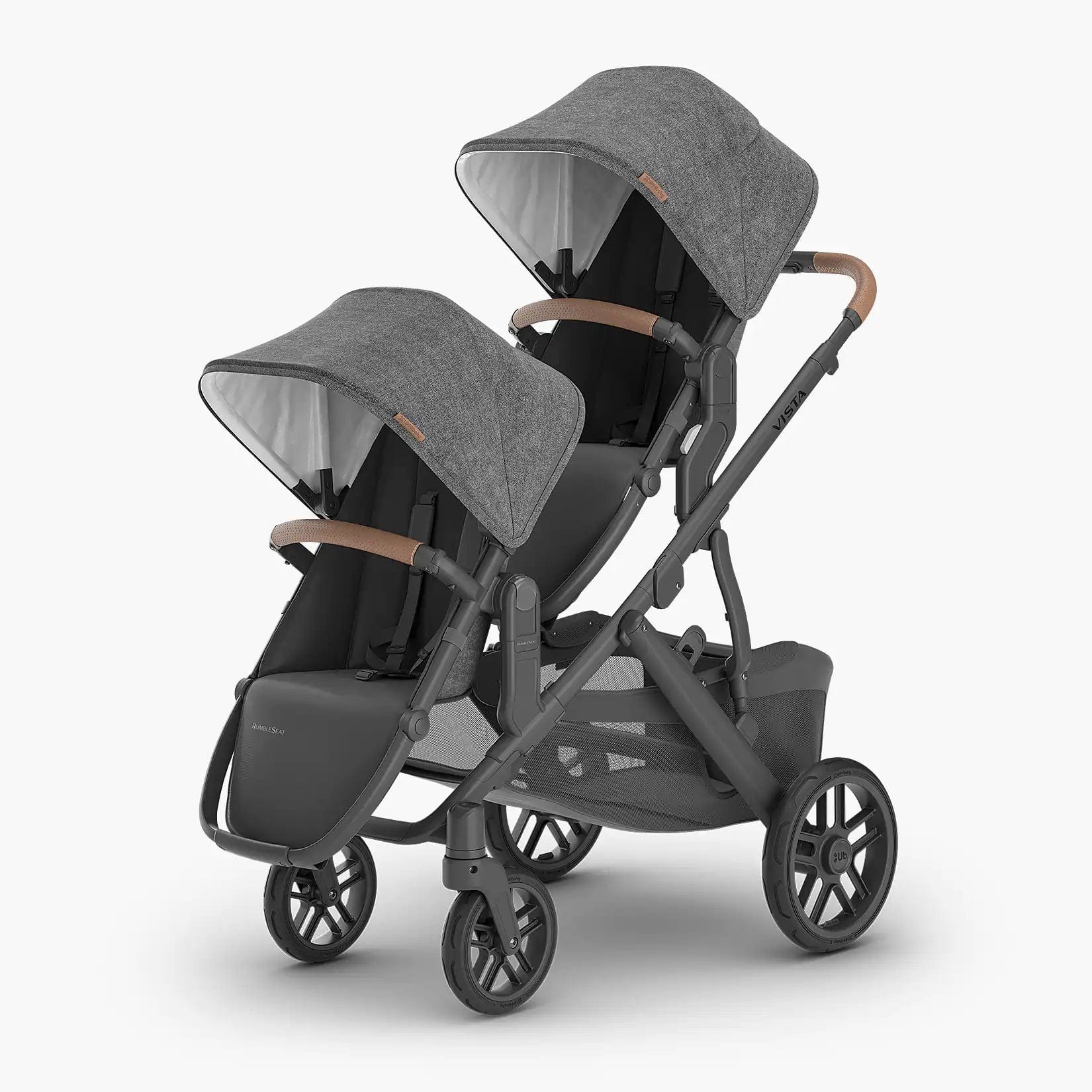 UPPAbaby Vista V2 Double Stroller with RumbleSeat V2 - Lightweight Compact Baby Stroller for Twins or Siblings - Perfect for City Walks, Shopping & Travel