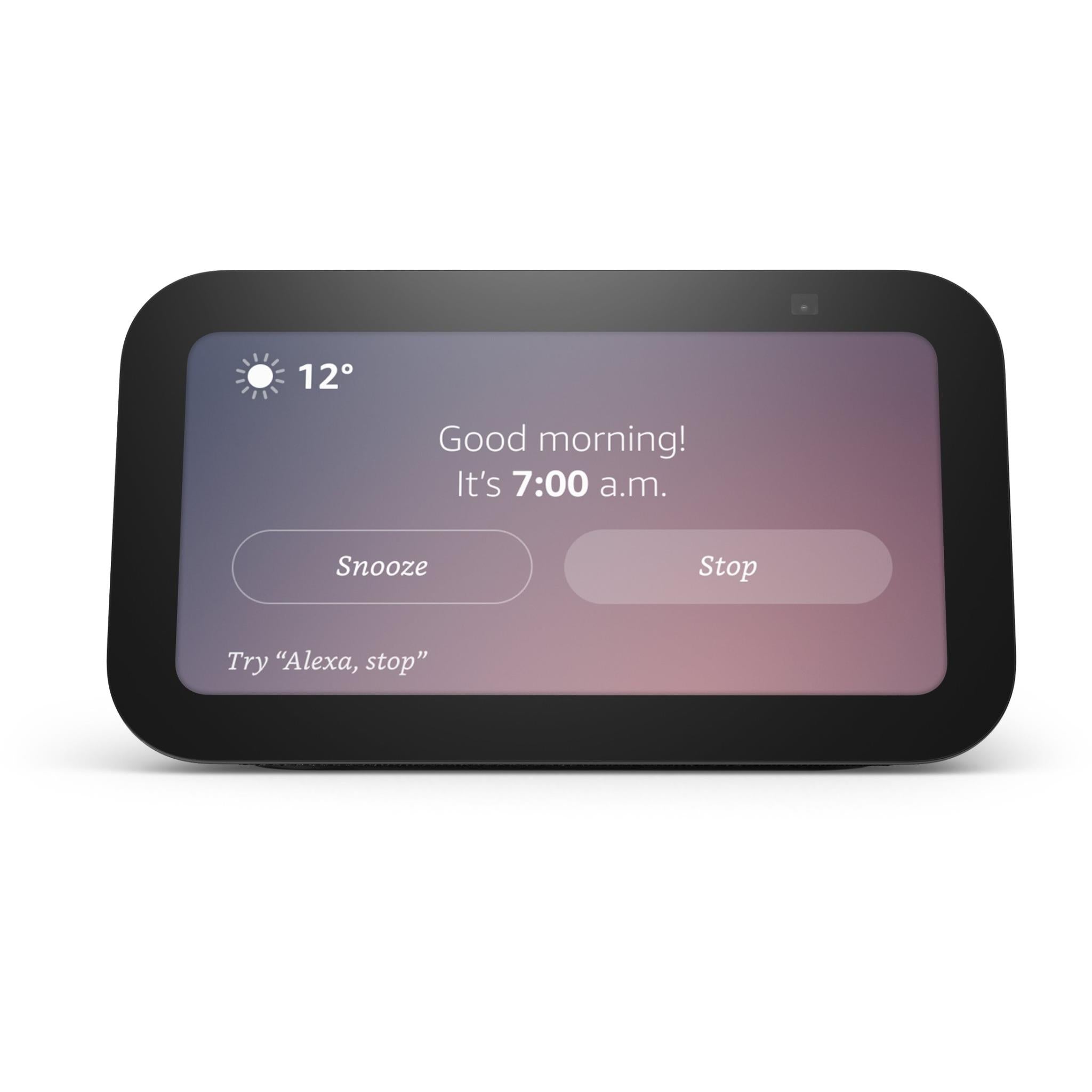 Amazon Echo Show 5 (3rd Gen) Smart Display with Alexa - Charcoal - Hands-Free Video Calls, Music Streaming & Smart Home Control - Perfect for Kitchen, Bedroom or Home Office