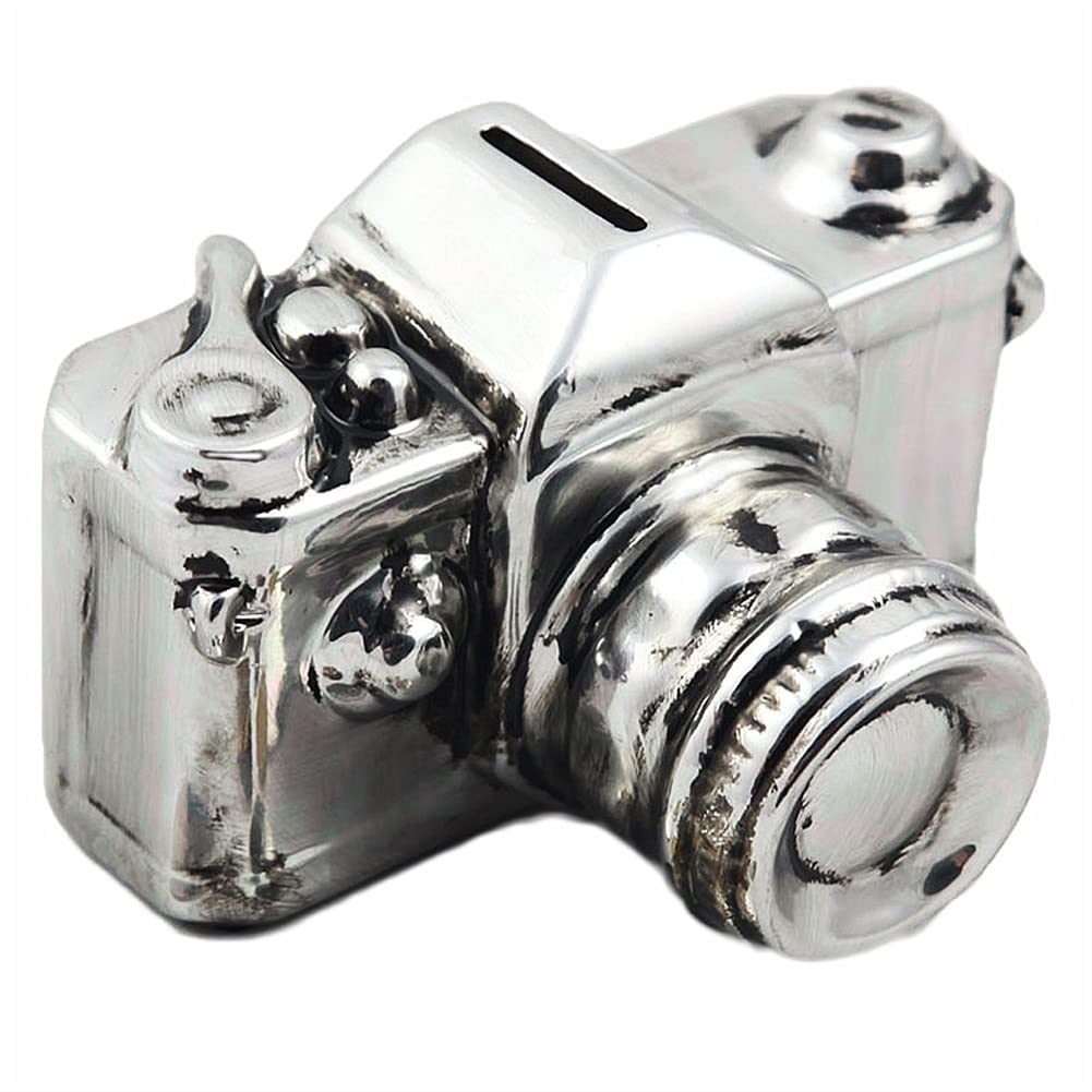 Retro Camera Ceramic Piggy Bank - Large Coin Money Jar for Savings, Decorative Gift for Home & Office | Perfect for Kids, Collectors & Vintage Enthusiasts