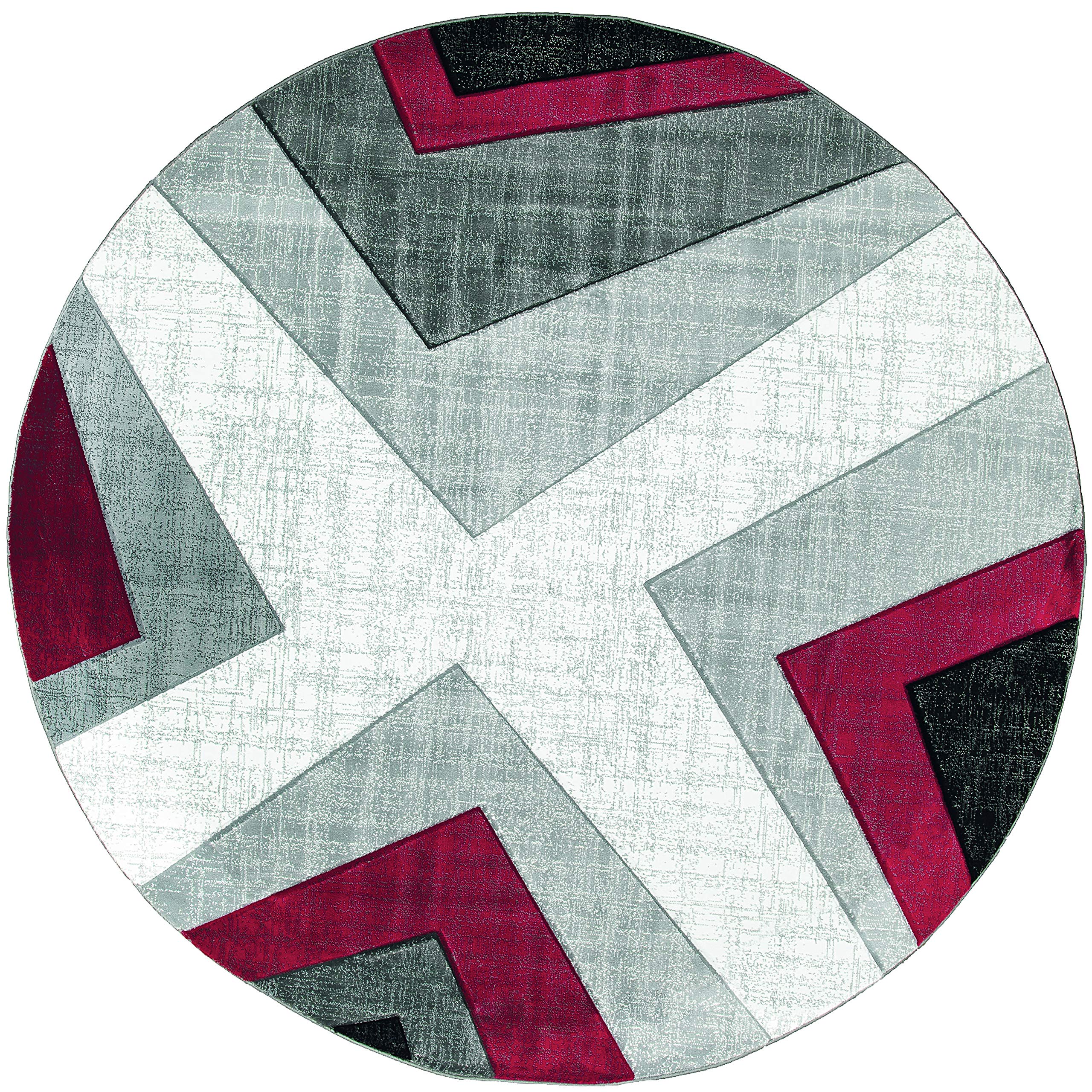 United Weavers of America Bristol Zine Red Round Rug 7'10