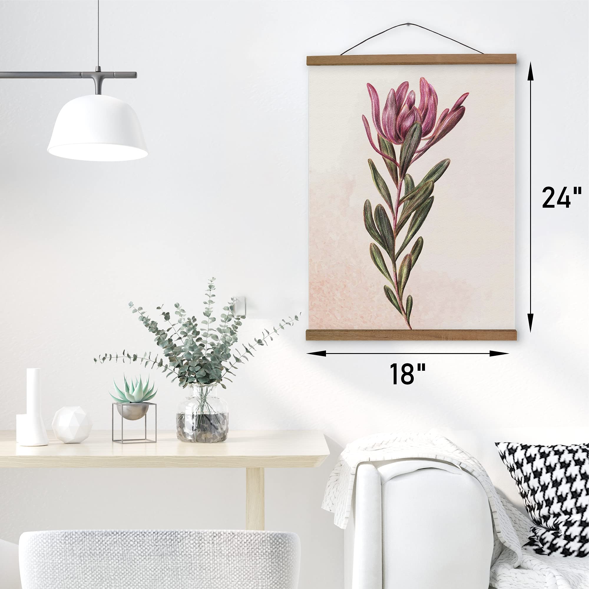 Botanical Canvas Wall Art Set of 3 - 18x24 Inch Succulent Prints for Living Room & Bedroom Decor | Modern Plant-Themed Wall Artwork | Perfect for Above Bed, Office or Home Interior Design
