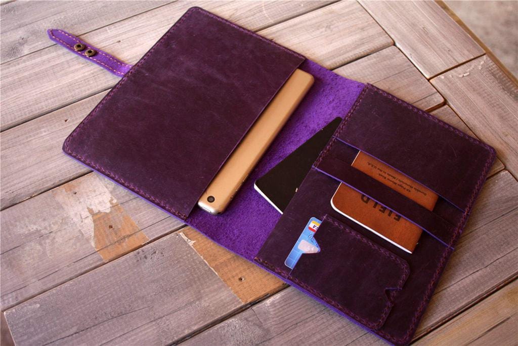 Personalized Purple Leather Kobo Forma Case Sleeve - Custom Protective Cover for Kobo Forma E-Reader - Perfect for Reading, Travel & Daily Commute