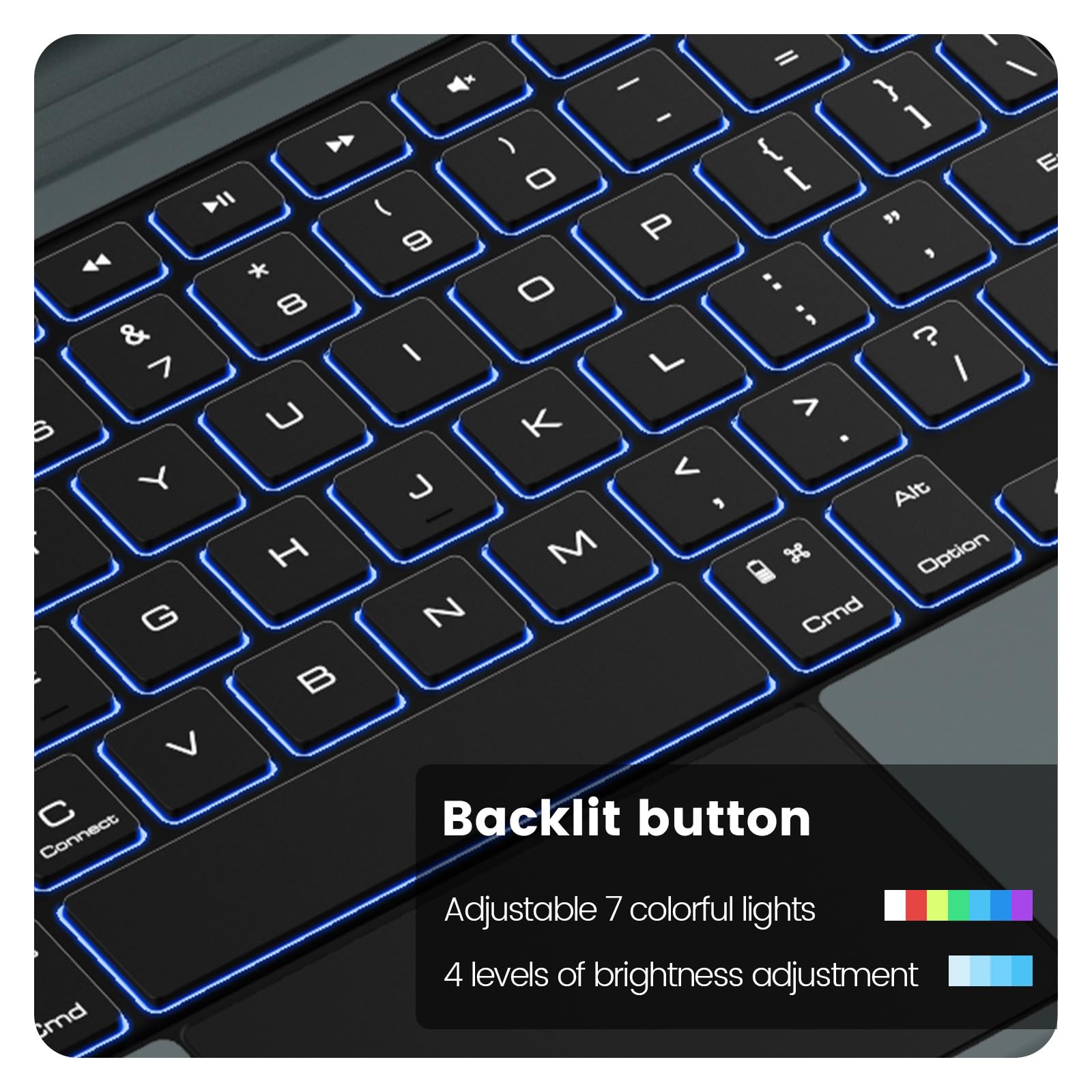 Nillkin iPad 10th Generation Case with Detachable Backlit Keyboard & Magnetic Stand - Compatible with iPad 10.9 inch (10th Gen/A16 2025 Model) - Perfect for Work, Study & Travel