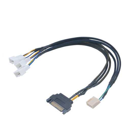 Akasa AK CBFA06 30 PWM Fan Splitter Cable - Connect 3 PWM Fans to Single Motherboard Header - Extend Power Supply - Perfect for PC Cooling & Gaming Rigs