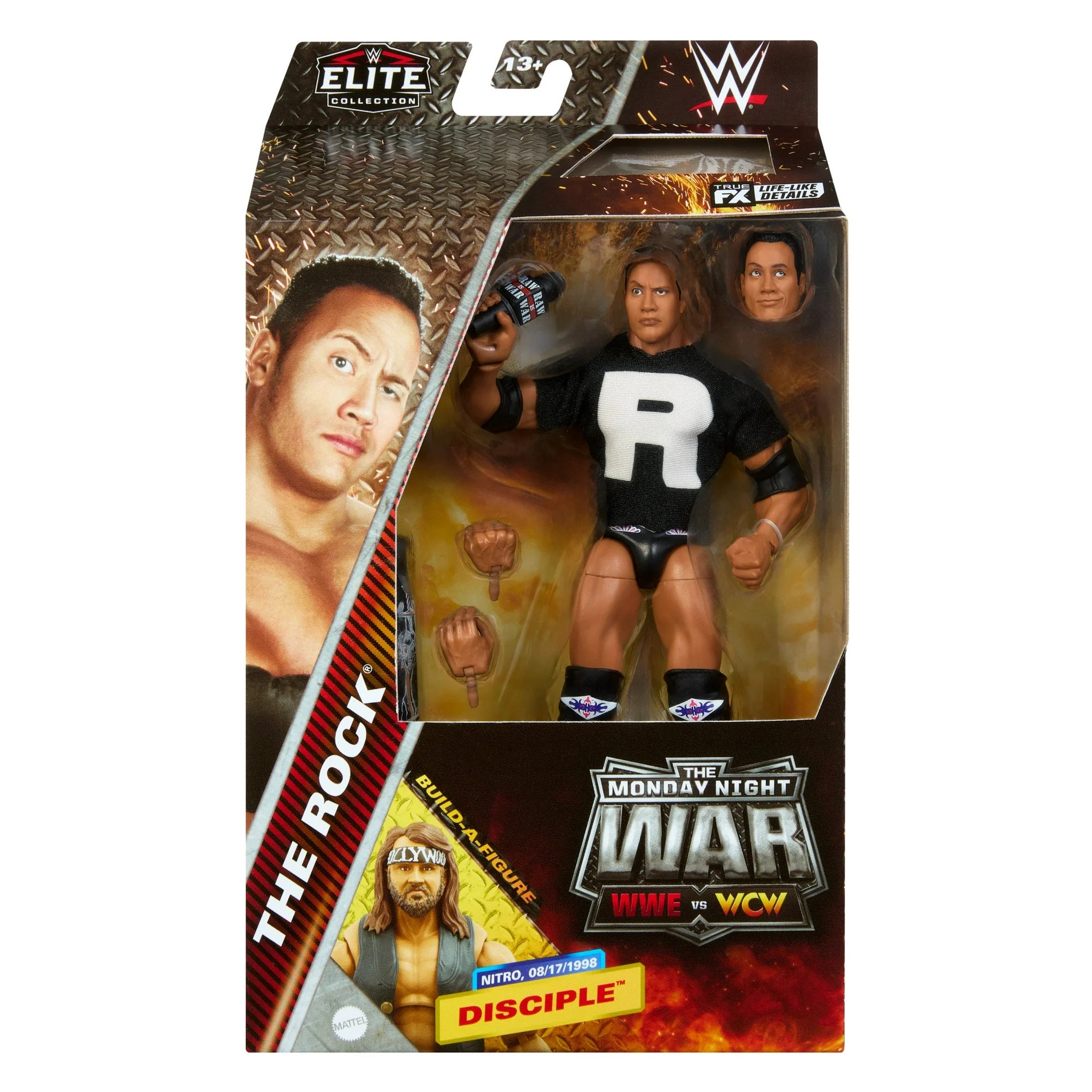 WWE Monday Night War Elite Collection The Rock Action Figure - Authentic Collectible for WWE Fans & Wrestling Enthusiasts | Perfect for Display, Gifts, and Memorabilia