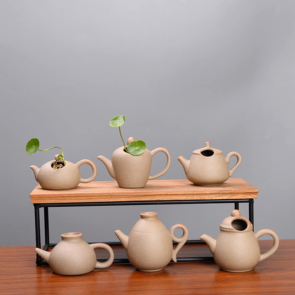 BESPORTBLE 6-Piece Mini Vase Set - Small Ceramic Flower Vases for Home Decor, Table Centerpieces, Wedding Decorations & DIY Floral Arrangements - Tiny Pot Shaped Vases for Succulents, Herbs and Desk Decor