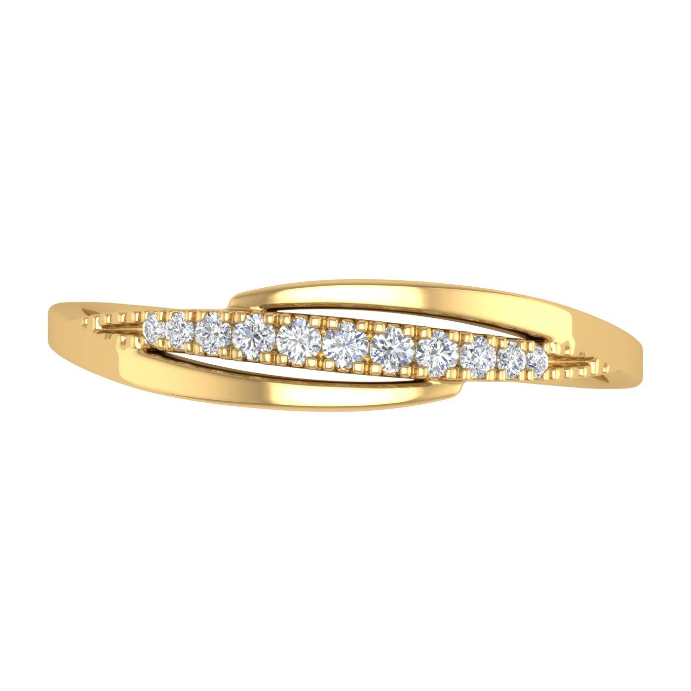1/11 Carat Round Diamond Anniversary Wedding Band Ring in 10K Gold (I1-I2 Clarity) - Elegant Jewelry for Women, Perfect Gift for Wife, Engagement, Valentine's Day & Special Occasions