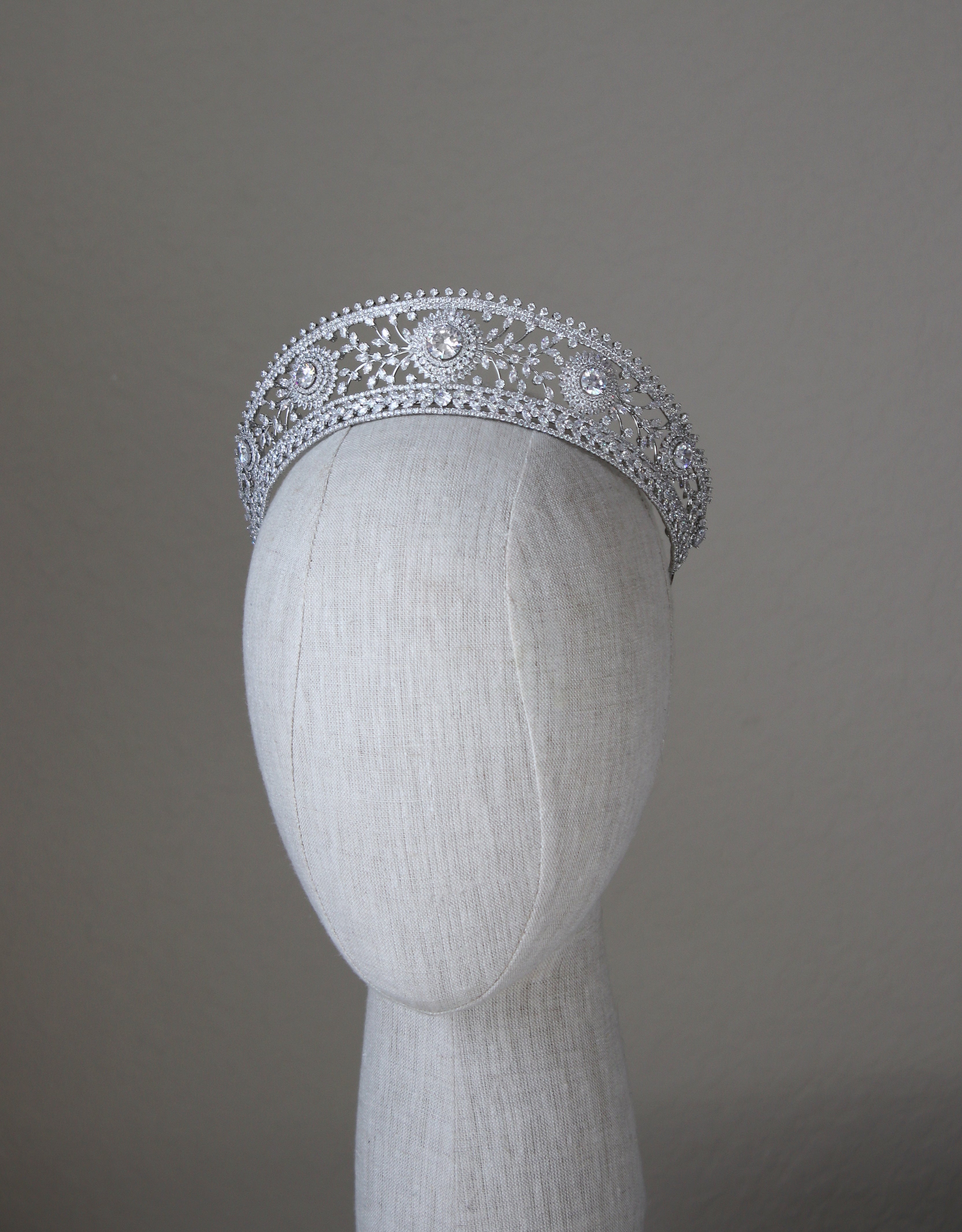 ANASTASIA Simulated Diamond Kokoshnik Tiara - Russian Style Crystal Bridal Headpiece for Weddings, Prom & Cosplay | Elegant Princess Crown for Special Occasions
