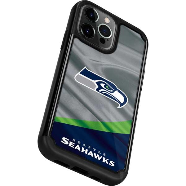 Skinit Durable Cargo Phone Case for iPhone 13 Pro - Officially Licensed NFL Seattle Seahawks Design | Perfect for Football Fans & Outdoor Activities
