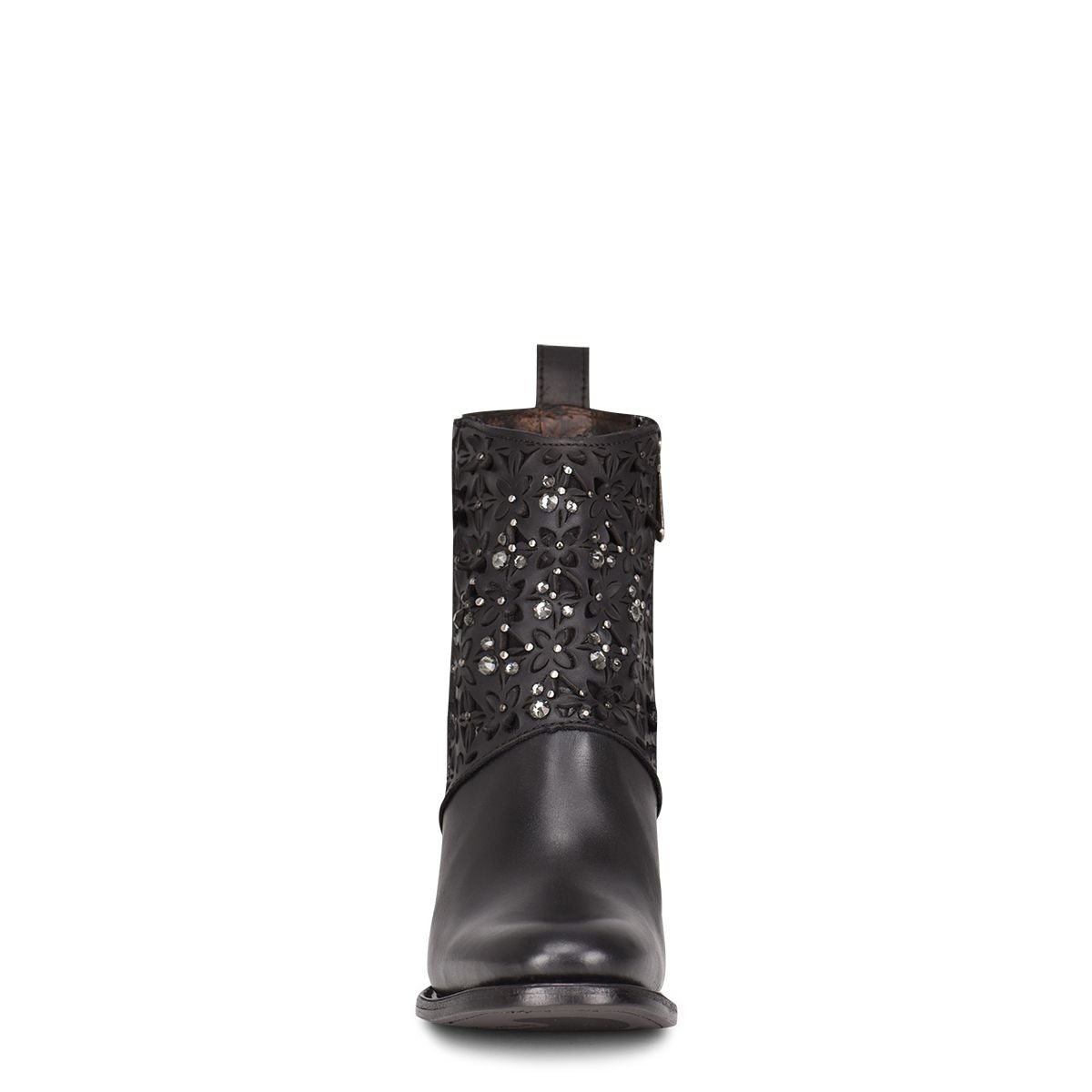 Women's Cuadra Black Paris Texas Western Leather Ankle Boots - Stylish Cowboy Boots for Casual Wear, Country Outfits & Western Fashion