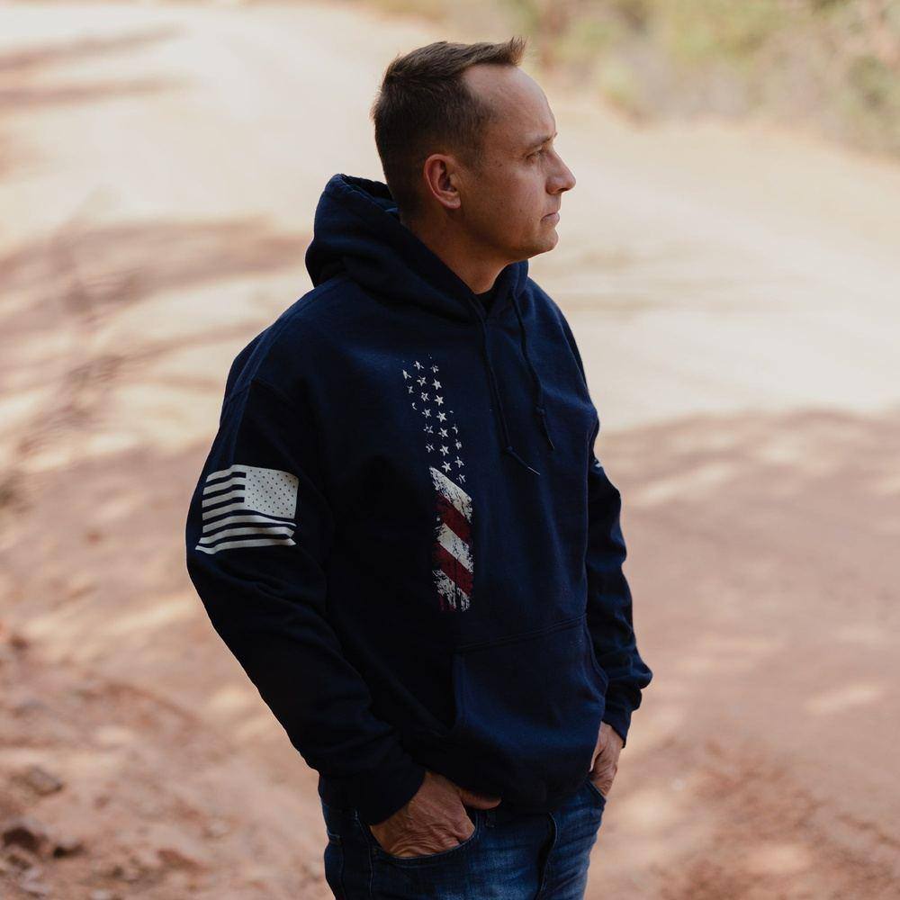 True Colors Hoodie for Men & Women - Navy Blue Pullover Hooded Sweatshirt - Cozy Fleece Lining for Casual Wear, Gym, and Outdoor Activities
