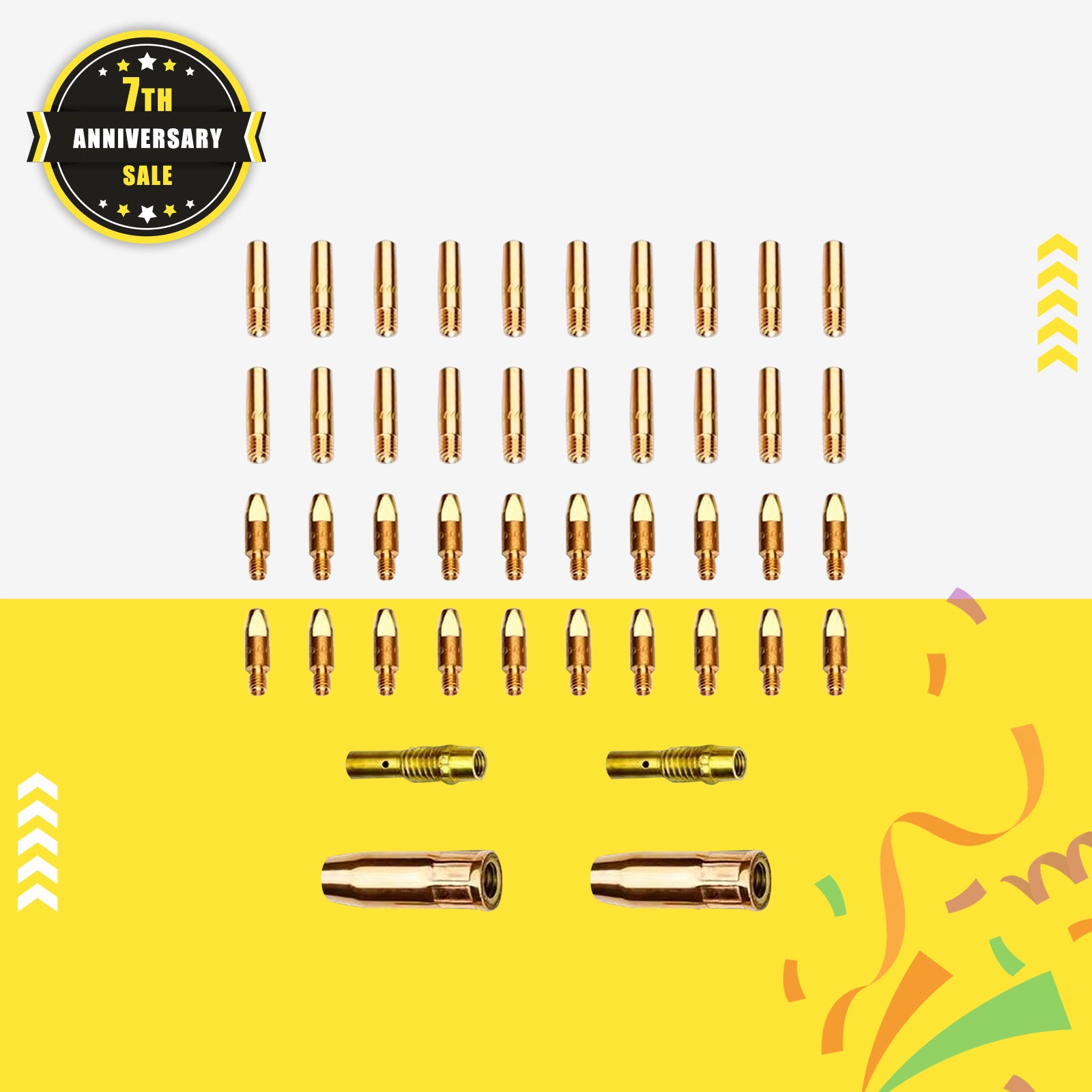 SSimder 15AK MIG Aluminum Welding Wire Kit - 44Pcs Spool Gun Accessories for Aluminum Repair & Fabrication - Perfect for Automotive, Marine & DIY Metal Projects