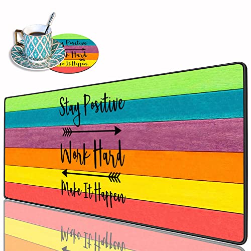 Inspirational Quote Stay Positive Work Hard and Make It Happen Pattern