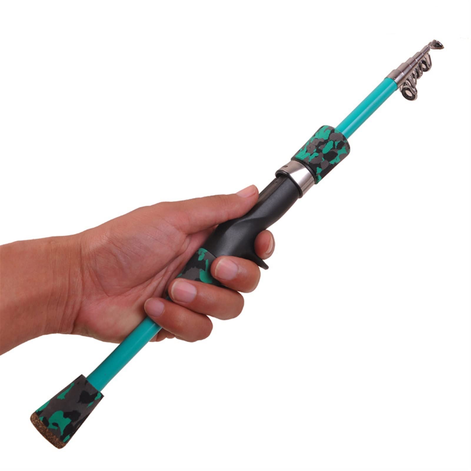 Telescopic Fishing Rod - Portable FRP Short Cast Saltwater & Freshwater Fishing Pole for Beginners & Anglers | Kayak, Shore, Boat Fishing Gear
