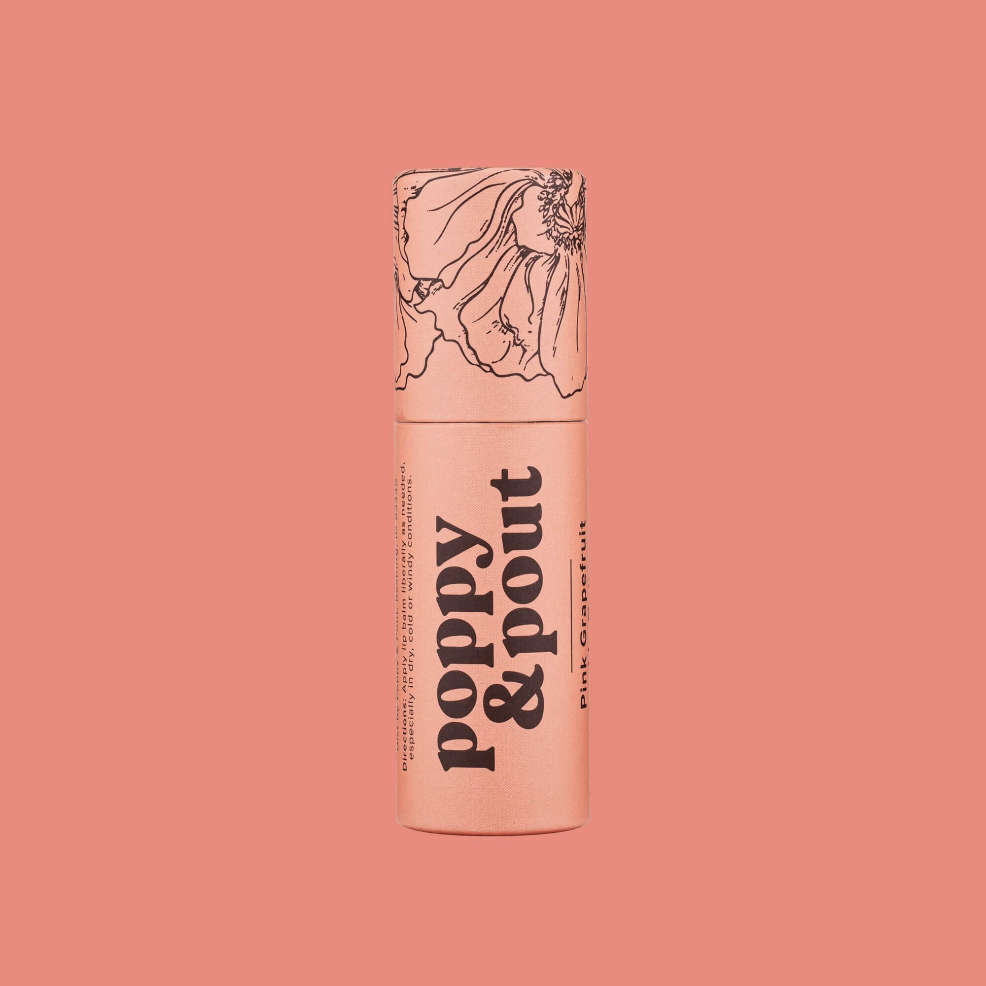 Moisturizing Pink Grapefruit Lip Balm - Natural & Hydrating Lip Care for Dry, Chapped Lips - Perfect for Winter, Travel & Daily Use