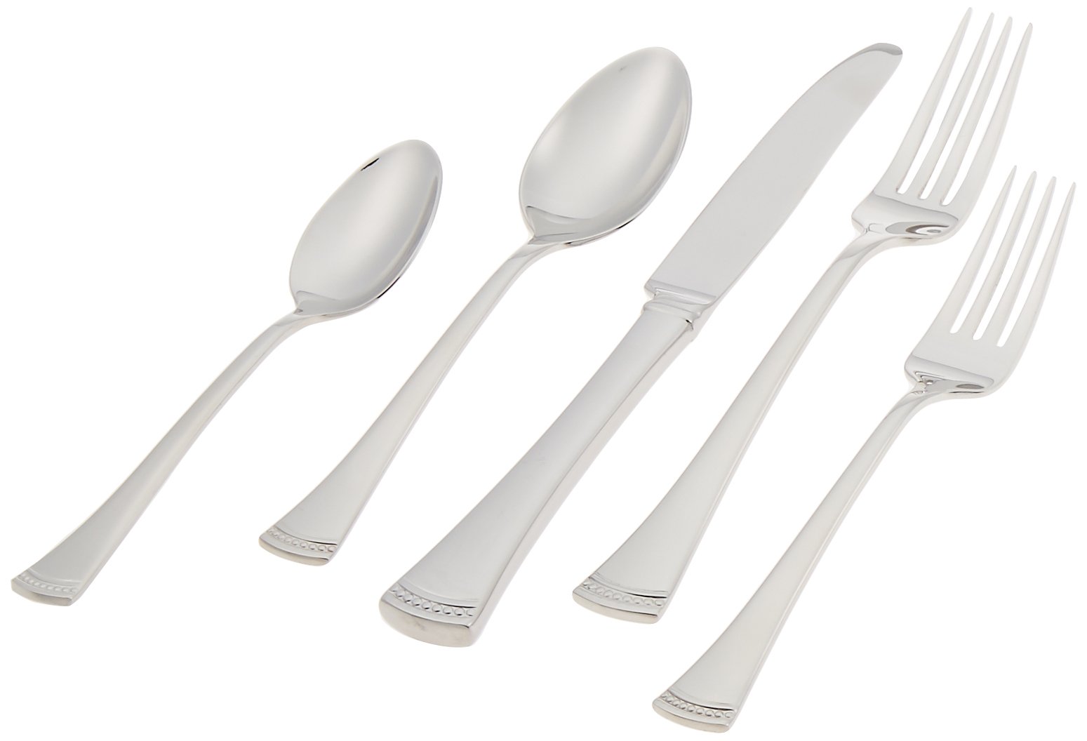 Lenox 815486 Portola 65-Piece Flatware Set - Stainless Steel Cutlery Set for 12, Elegant Dining Utensils for Home, Restaurant & Wedding Use
