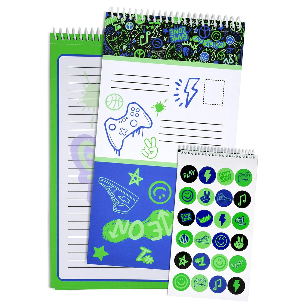 iScream Boys Stationery Seal and Send Kit - Fun & Colorful DIY Letter Sealing Set for Kids - Perfect for Birthday Cards, Thank You Notes & Creative Craft Projects