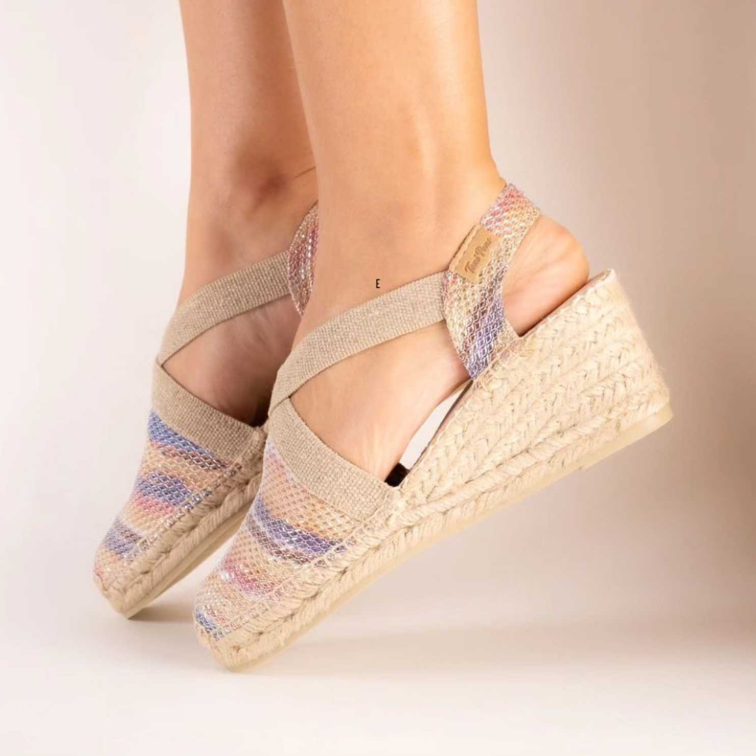 Women's Metallic Cotton Blend Wedge Espadrilles - Comfortable Summer Casual Shoes for Beach, Party & Everyday Wear