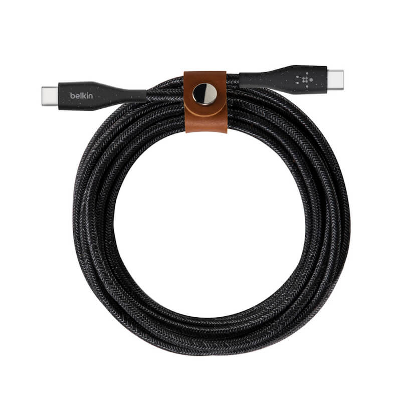 Belkin Duratek Plus USB C to USB C Cable 1.2M (4ft) - High Speed Charging & Data Sync - Black | Perfect for MacBook, Galaxy S23, iPad Pro & More