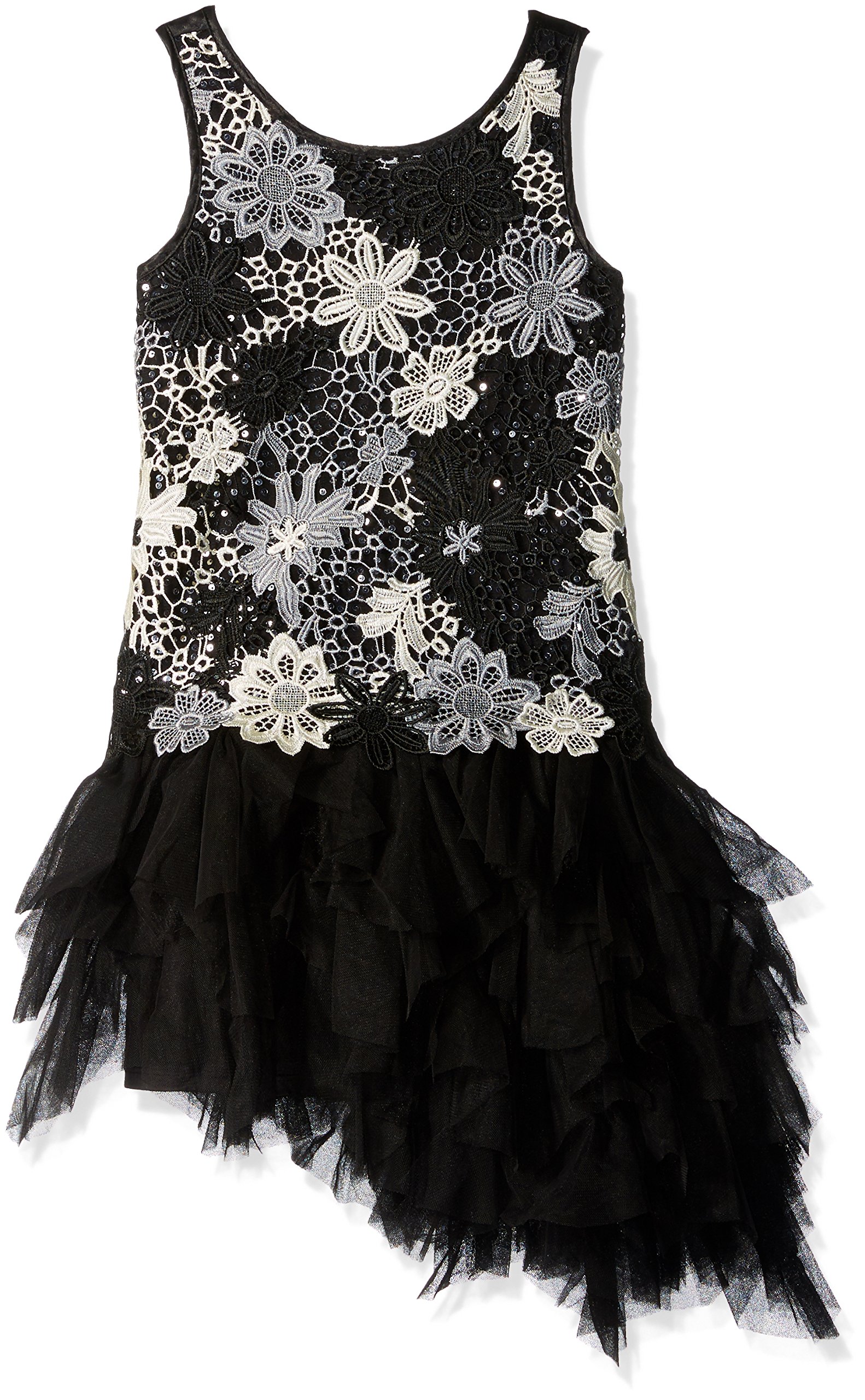 Biscotti Girls' Modern Princess Asymmetrical Hem Dress - Elegant & Stylish Kids' Party Wear for Birthdays, Weddings & Special Occasions