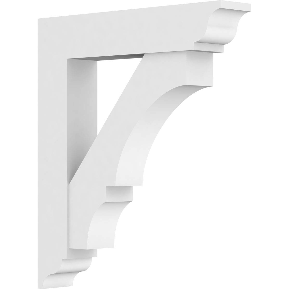 Ekena Millwork BKTP05X24X32BOA01 Standard Balboa Architectural Grade PVC Brackets with Traditional Ends - 5