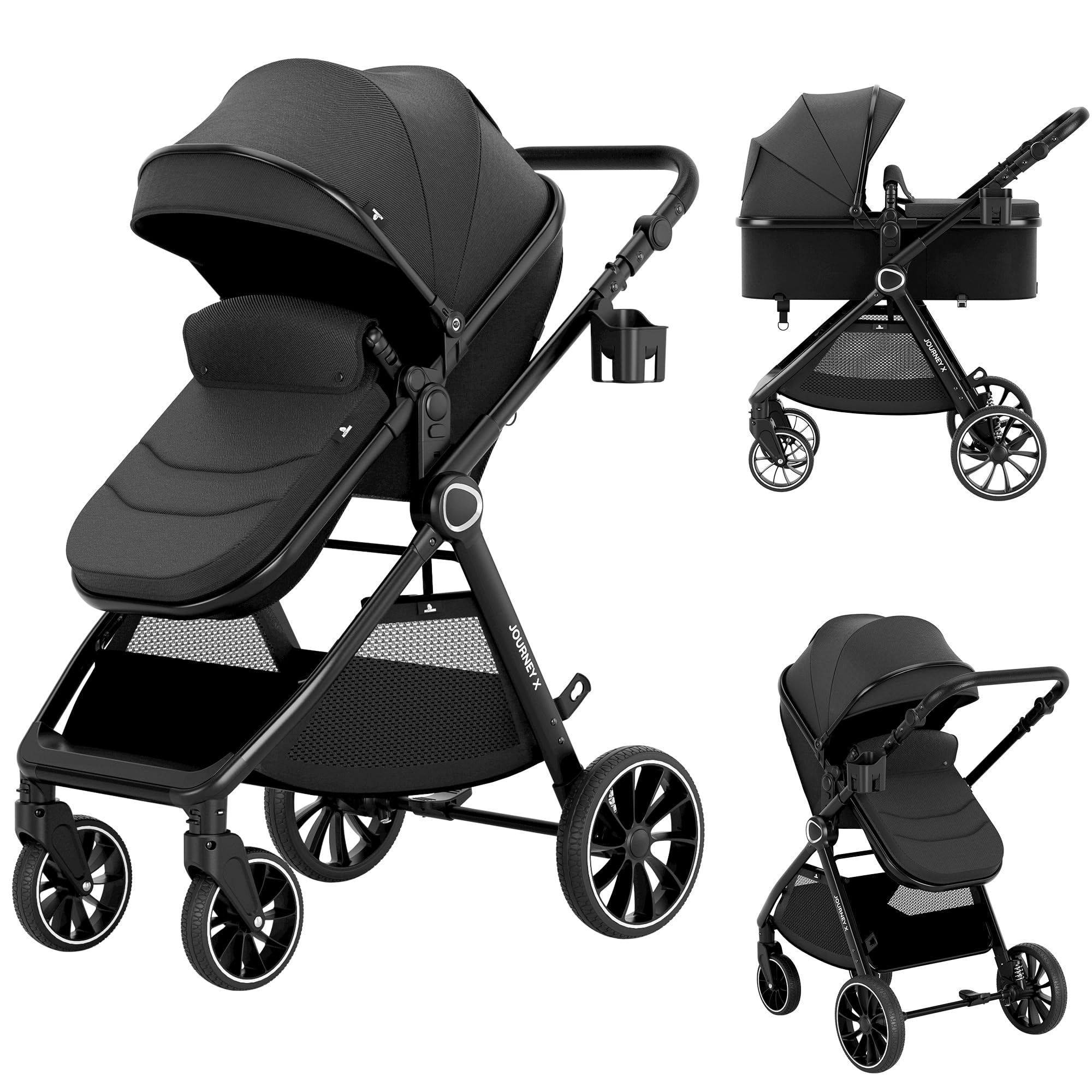 Best 2-in-1 Convertible Baby Stroller with Bassinet for Newborns 0-36 Months - Lightweight Travel Pushchair for Infants & Toddlers | Perfect for Shopping, Walks & Outdoor Adventures