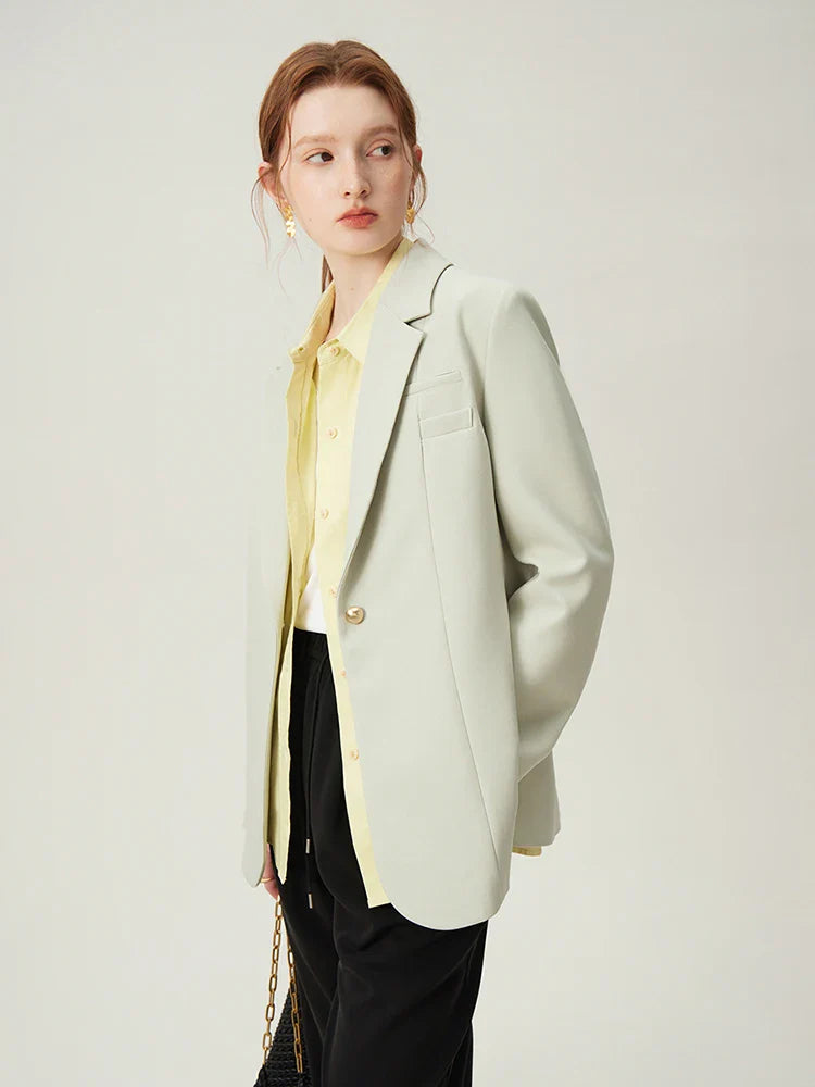 Korean Style Women's Blazer Jacket - Spring Professional Formal Suit Coat for Office & Business | Elegant Workwear for Women | 24FS11069 | Perfect for Business Meetings, Office Wear & Formal Events