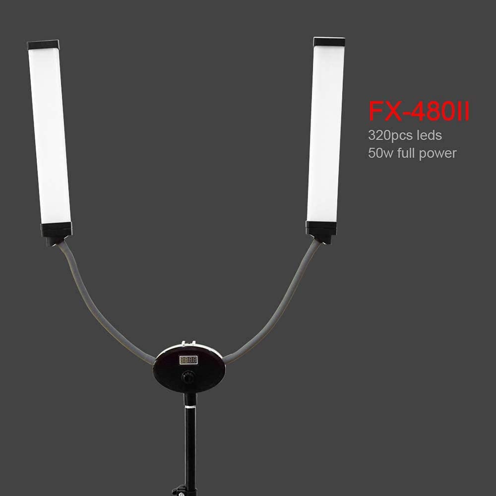 Yidoblo 50W Foldable LED Ring Light with Adjustable Color Temperature 3200K-5500K, USB Charging Port, Tripod Stand & Batteries - Perfect for YouTube Videos, Makeup Tutorials, Photography, and Studio Lighting