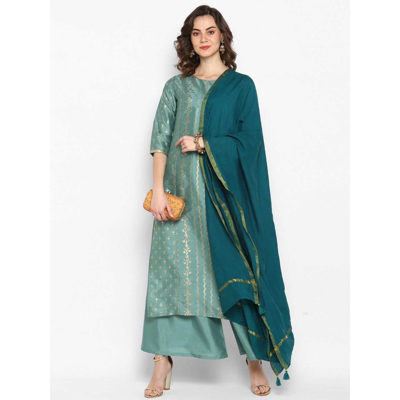Elegant Silk Kurta Set for Women - Wedding & Party Wear Kurti Outfit - Perfect for Festivals, Bridal Showers & Special Occasions