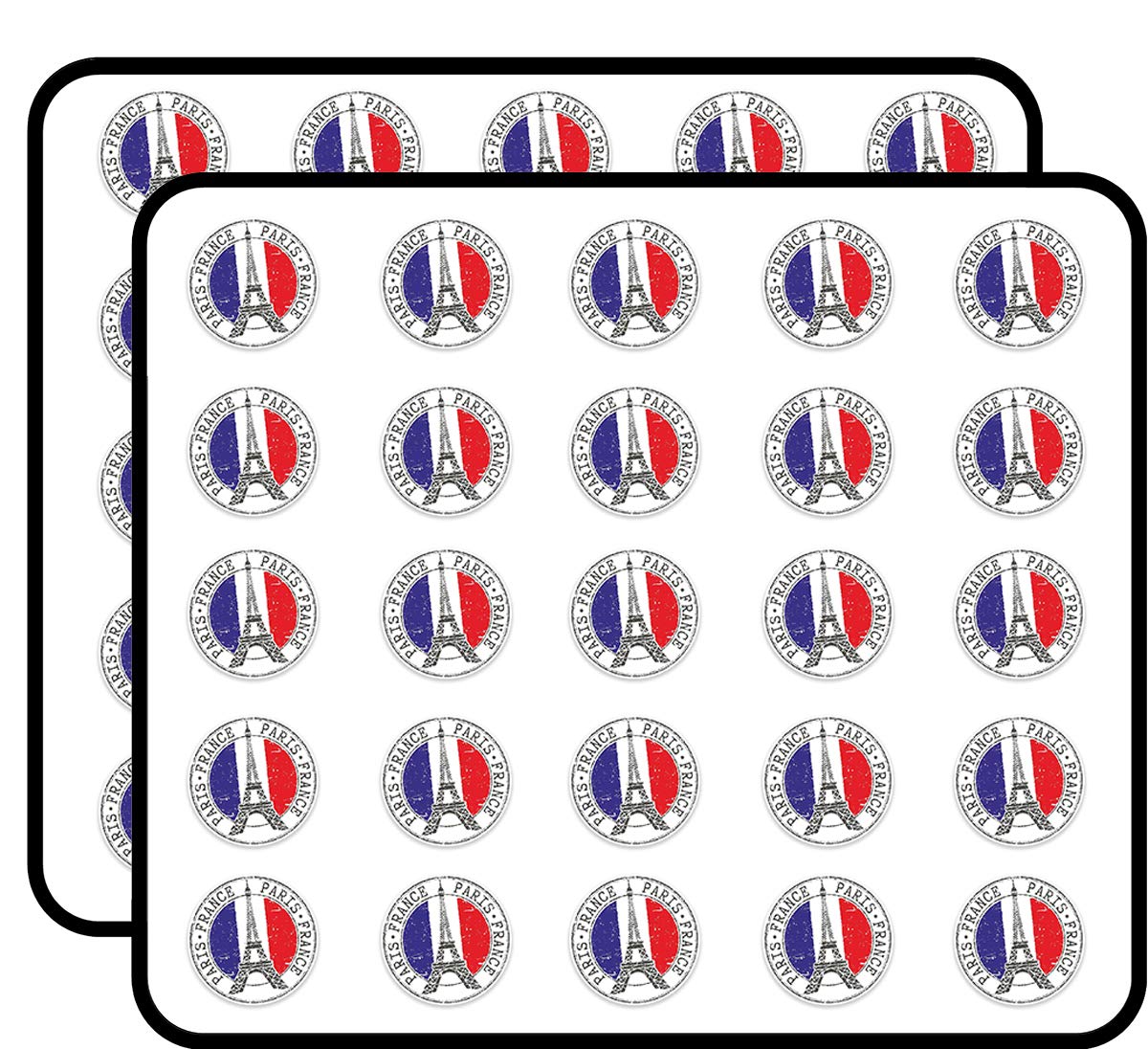 50 Pack Paris Eiffel Tower France Stickers - Perfect for Scrapbooking, DIY Crafts, Bullet Journals, Calendars & Kids Art Projects | Great for Home Decor, School Projects & Travel Memory Albums