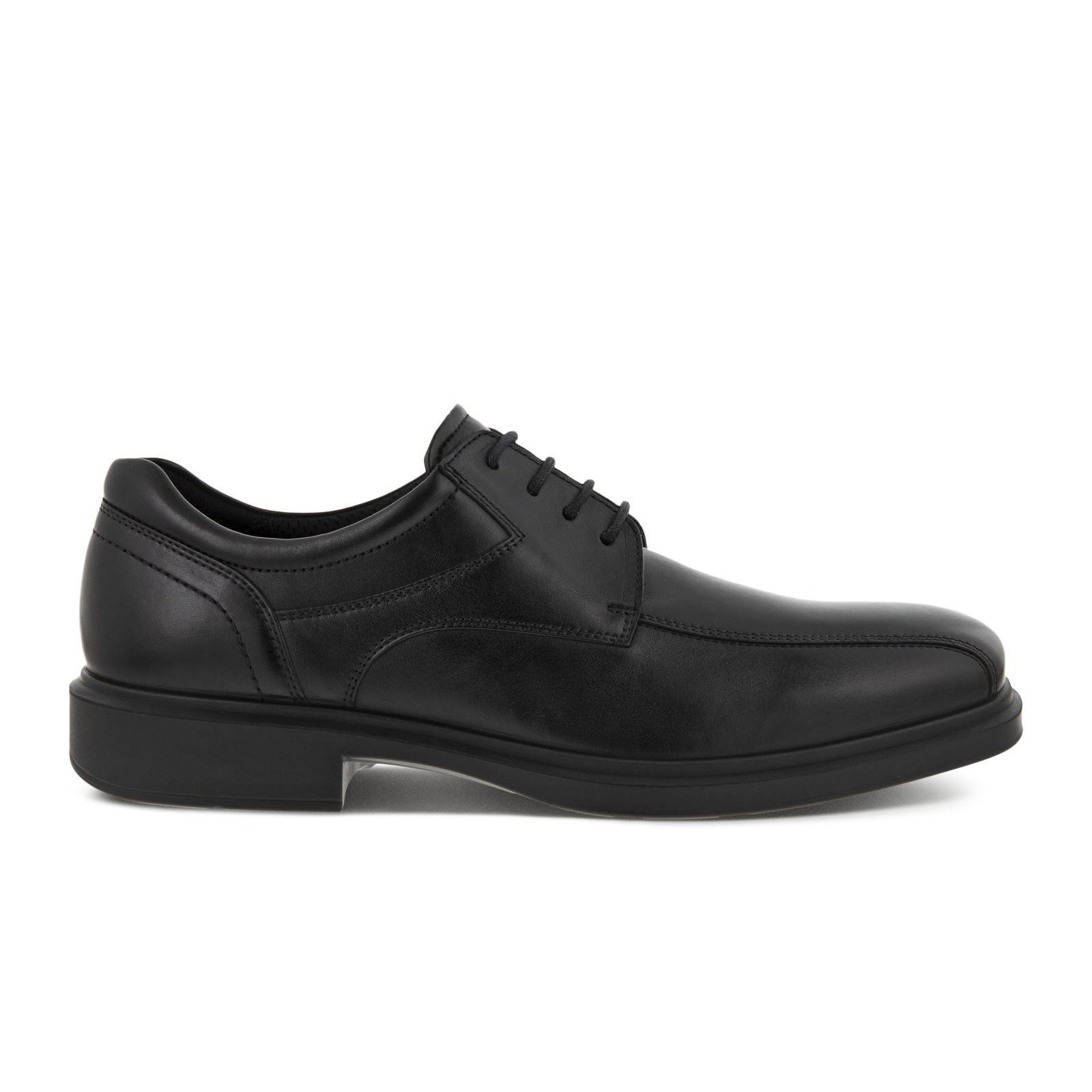 ECCO Men's Helsinki 2.0 Bike Toe Tie Oxford Shoes - Comfortable Black Leather Casual Dress Shoes for Business, Office & Cycling Commute