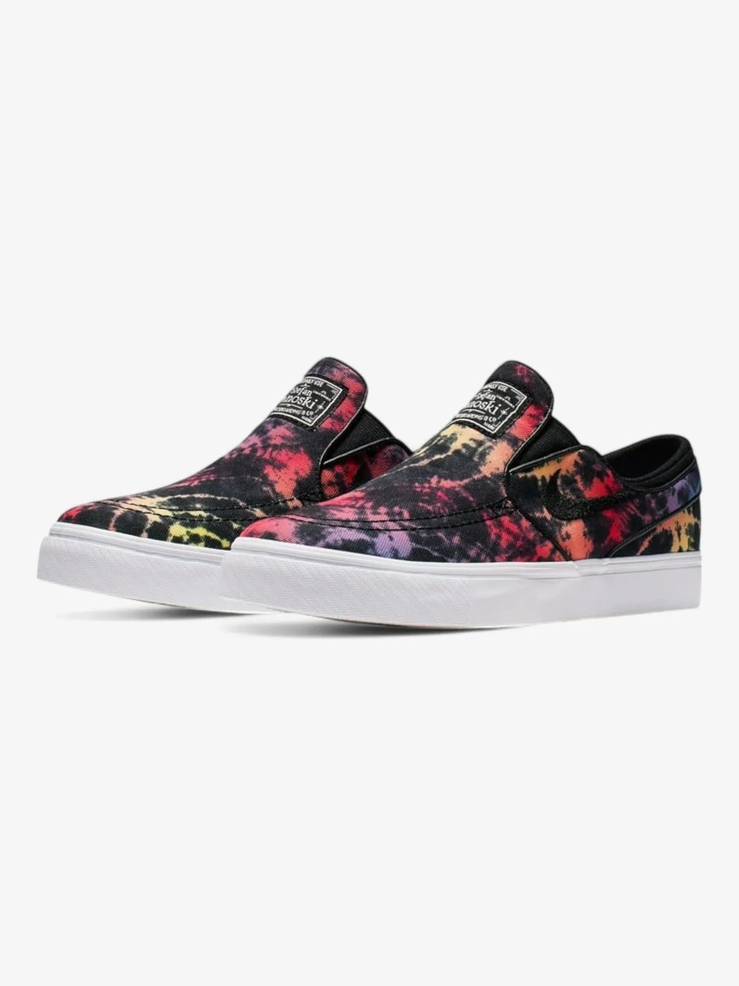Nike Stefan Janoski Slip-On Skate Shoes for Men - Black Batik Print | Comfortable & Durable Sneakers for Skateboarding, Casual Wear & Street Fashion