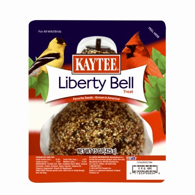 Kaytee Liberty Bell Bird Feeder - 15oz Capacity for Wild Birds - Perfect for Outdoor Garden, Backyard, and Patio Use
