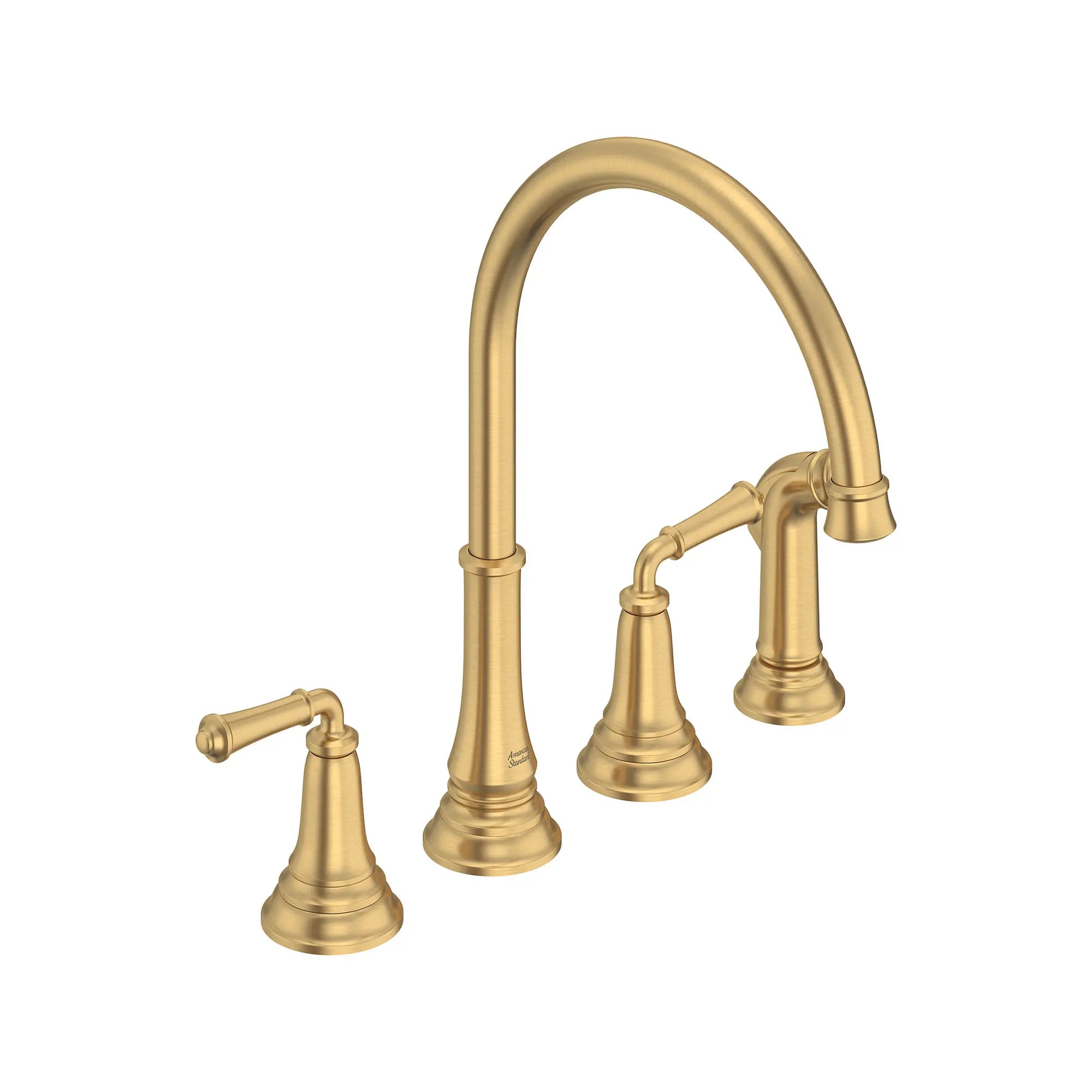 Delancey® 2-Handle Widespread Kitchen Faucet with Side Spray - 1.5 GPM/5.7 LPM - Brushed Nickel Finish - Perfect for Modern Kitchens & Easy Dishwashing
