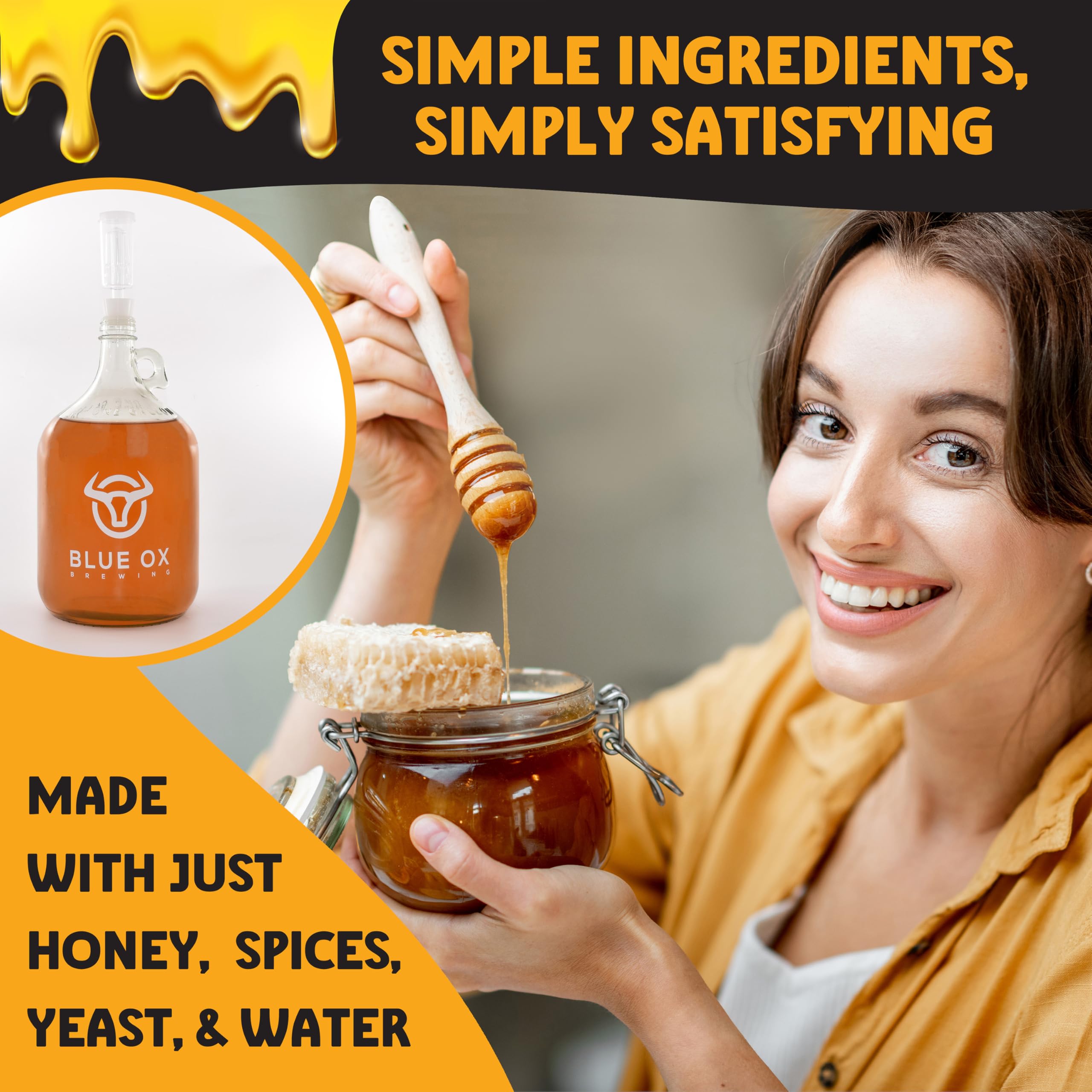 Premium 1 Gallon Mead Making Kit with Bonus Winter Spices - Complete Honey Wine Brewing Starter Set for Home Brewers | Perfect for Holiday Gifts, DIY Fermentation Projects & Craft Beverage Enthusiasts